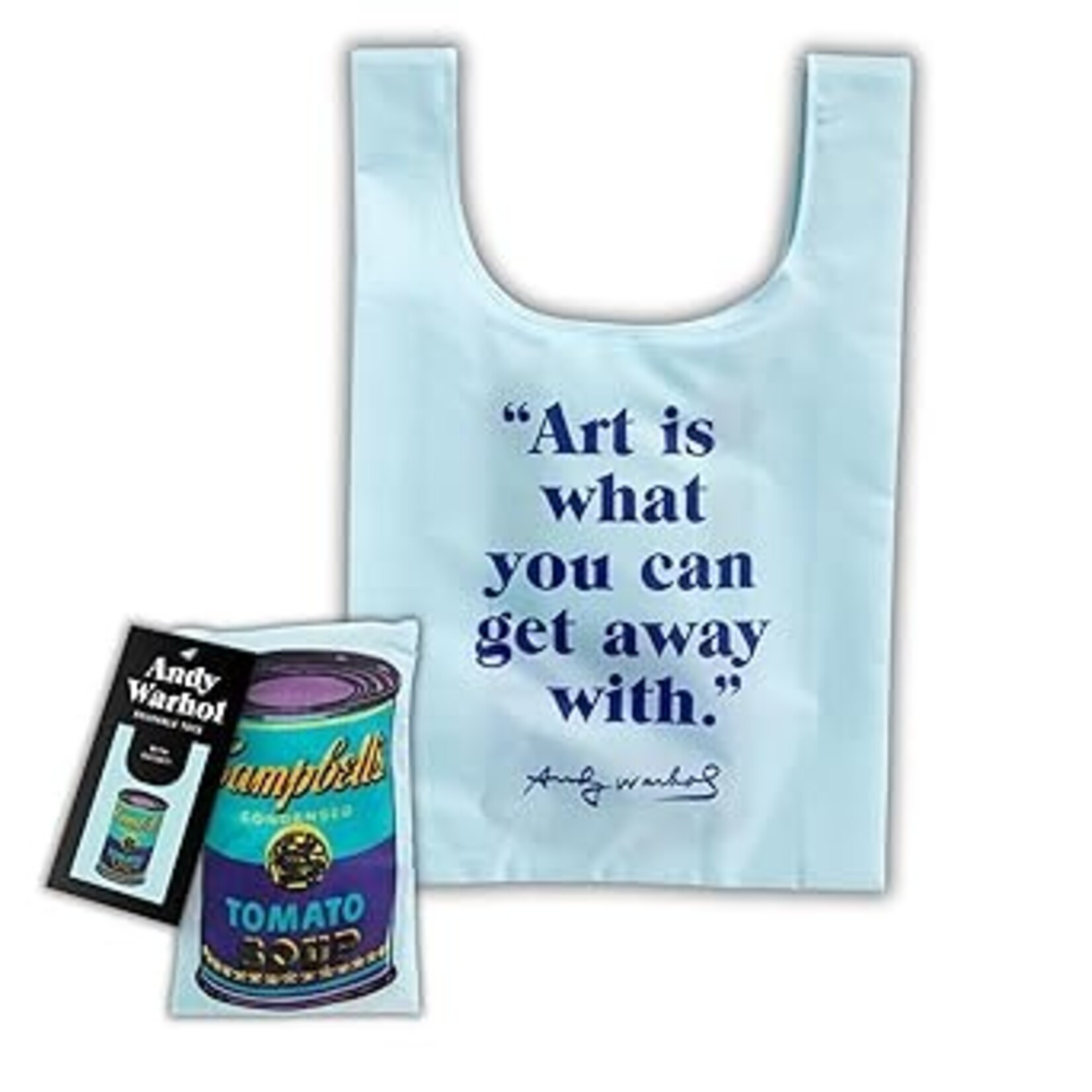 Chronicle Books Andy Warhol Soup Can Packable Nylon Tote Bag