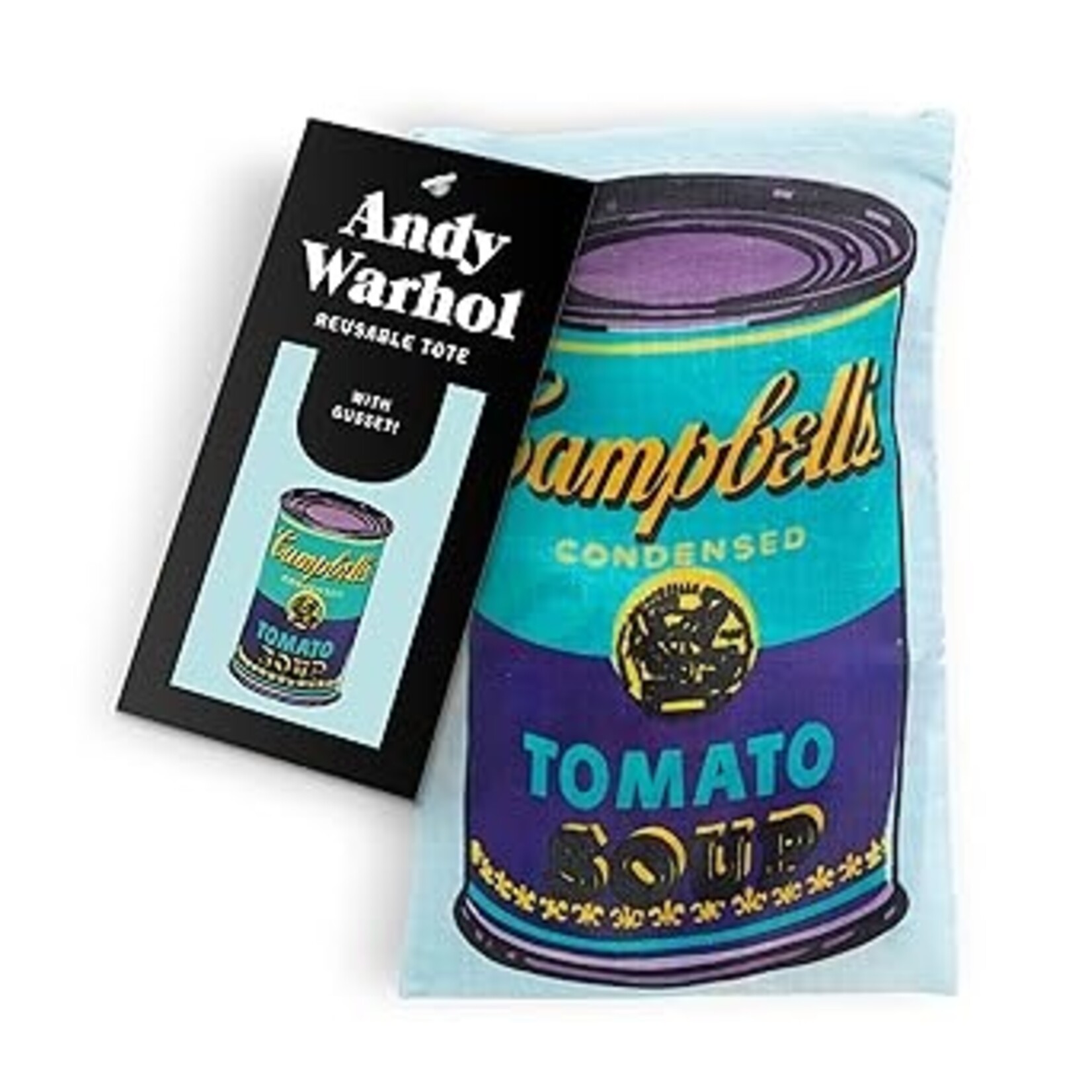 Chronicle Books Andy Warhol Soup Can Packable Nylon Tote Bag