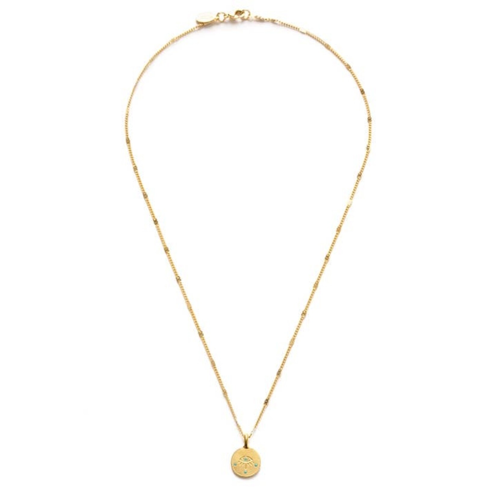 A Mano Eye of Protection Necklace in Turquoise