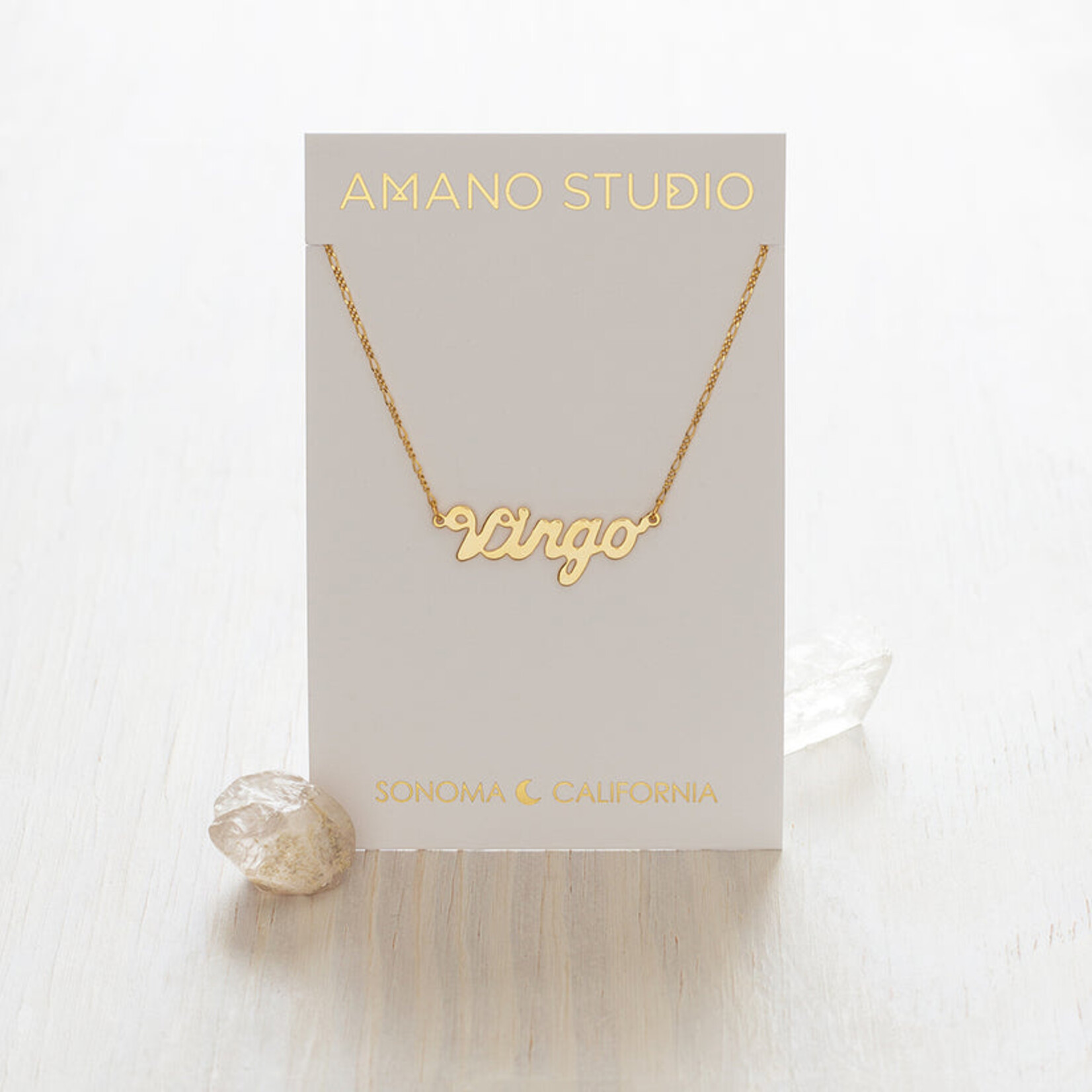 A Mano Zodiac Nameplate Necklace