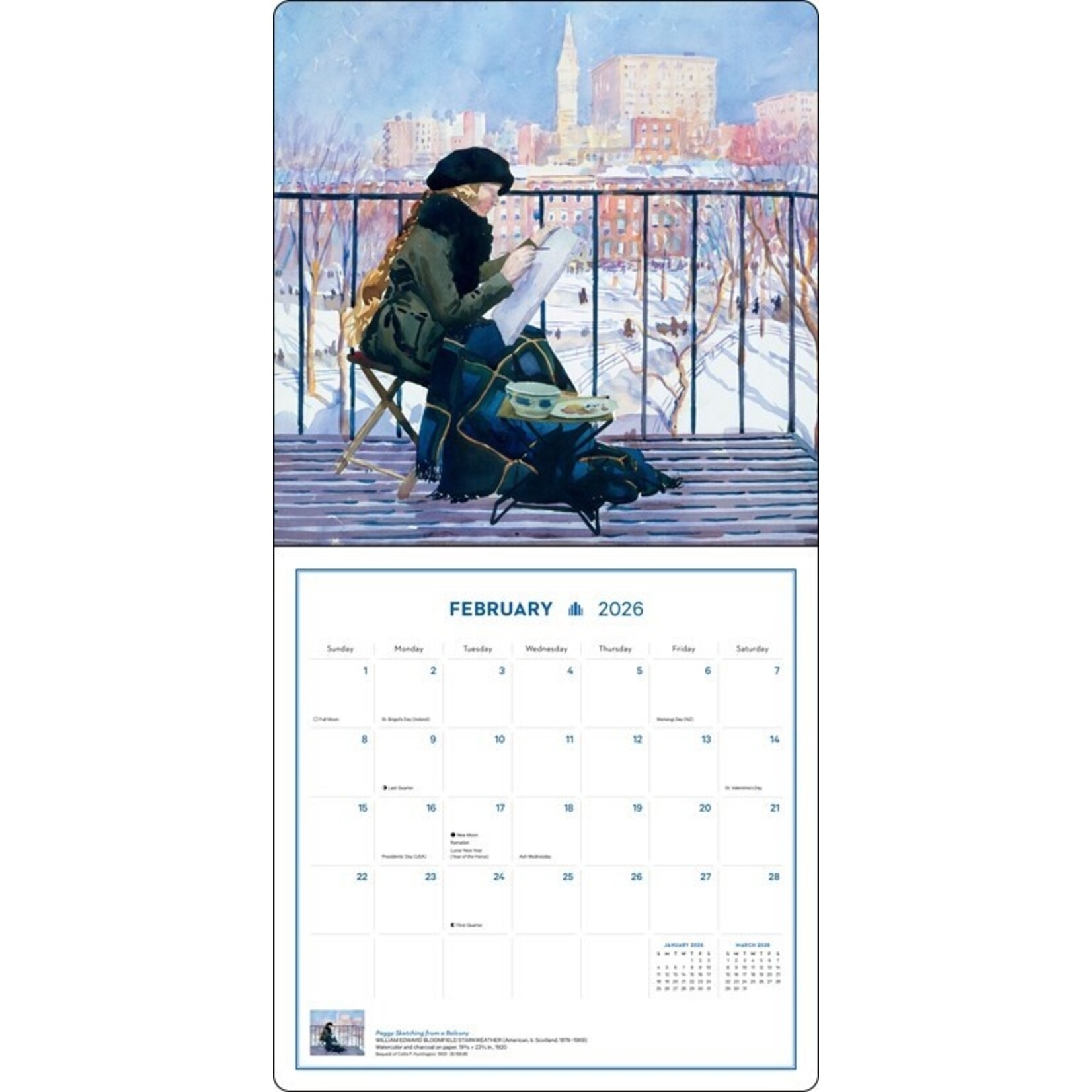 Simon and Schuster NY in Art Wall Calendar 2026