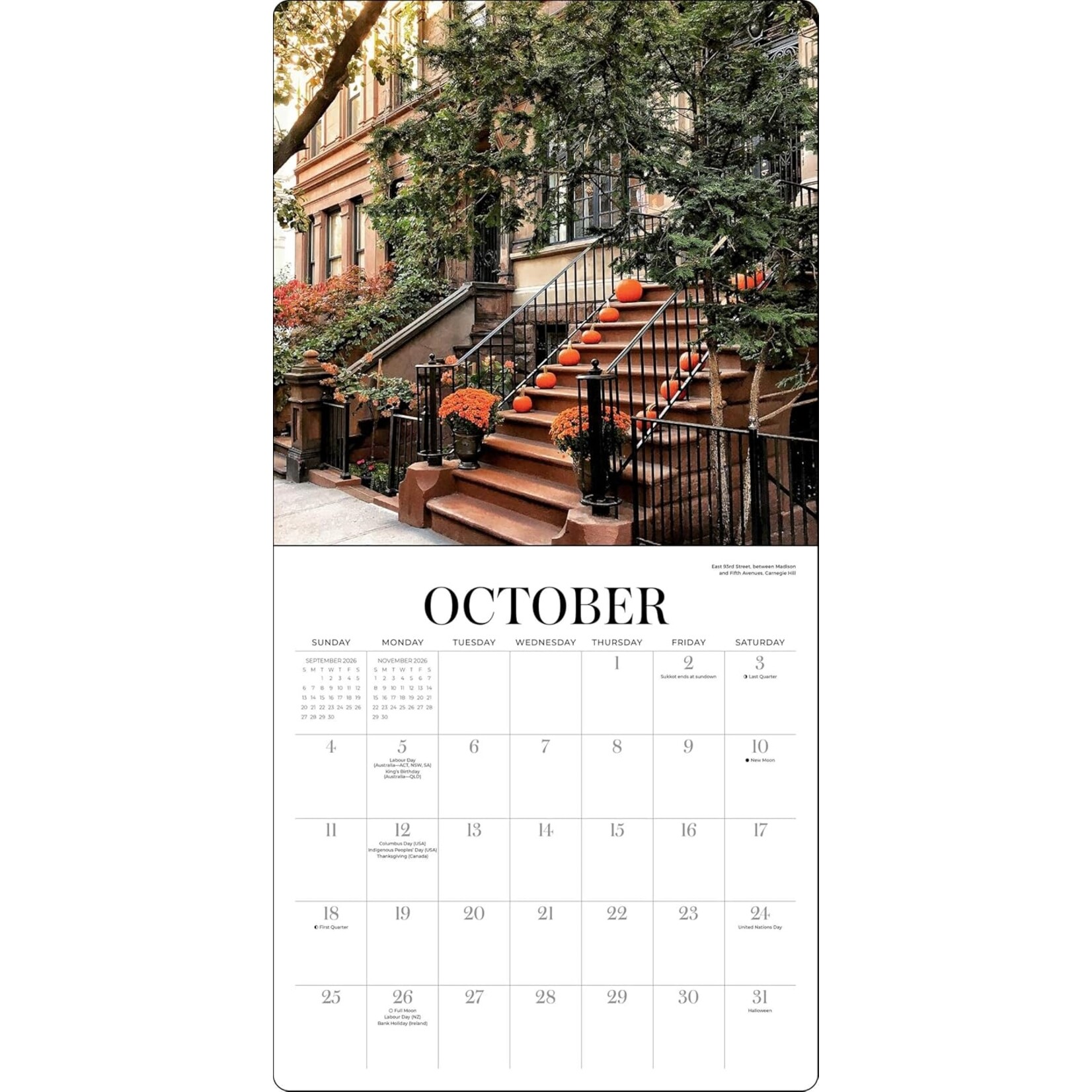 Simon and Schuster Walk with Me New York Wall Calendar 2026
