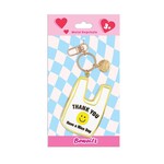 Thank You Bag Enamel Keychain