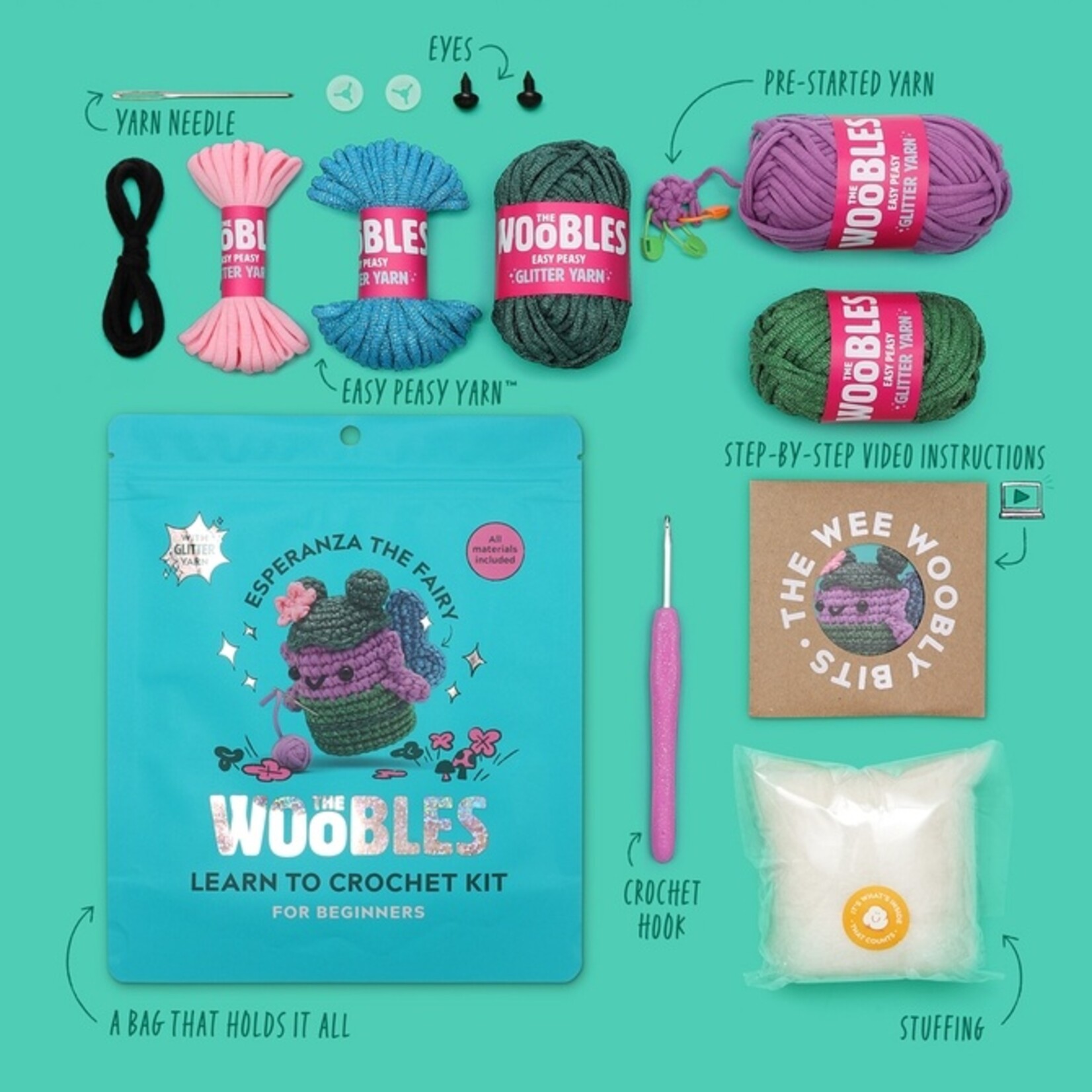 Woobles Esperanza the Fairy Beginner Crochet Kit