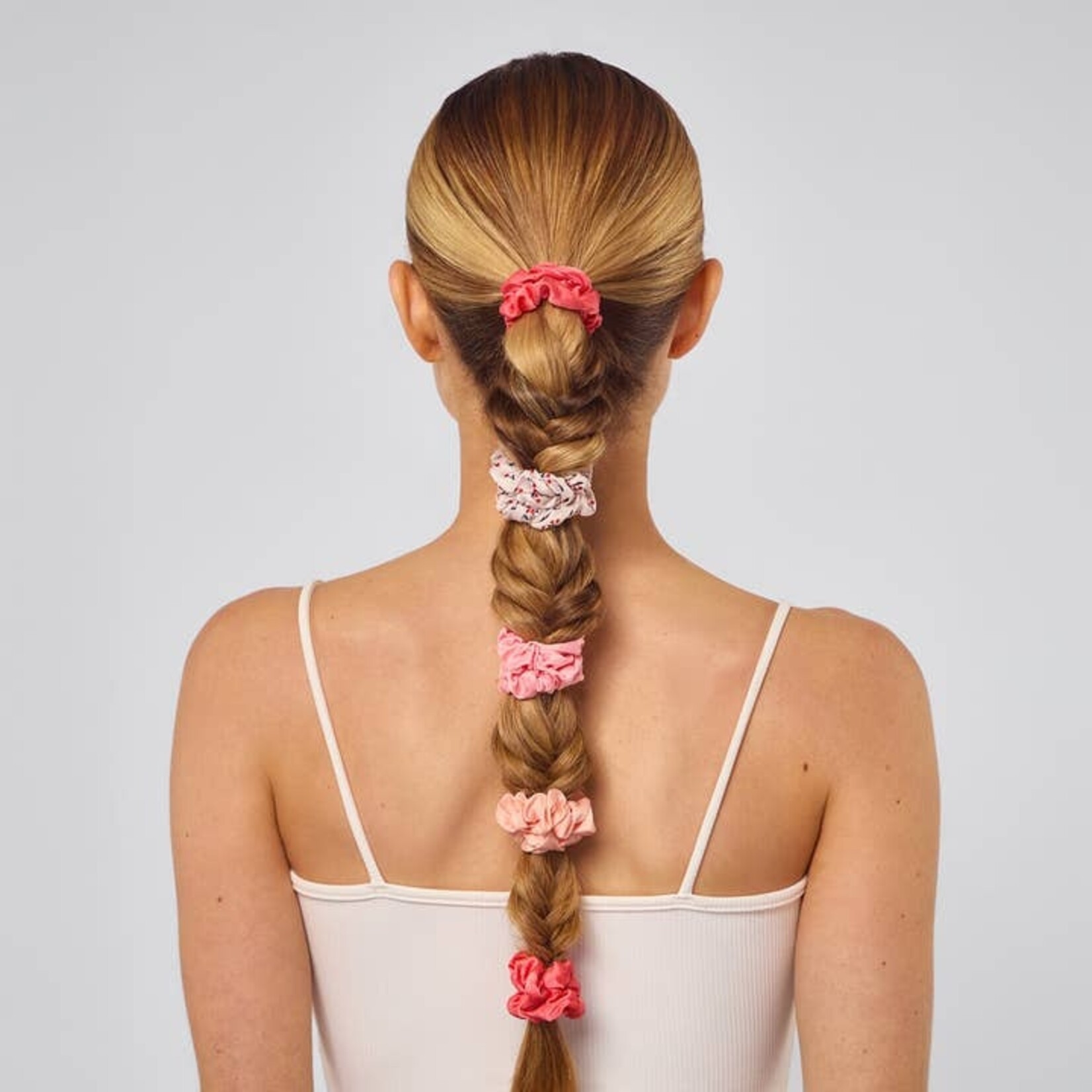Kitsch Satin Scrunchy Set in Cherry Blossom