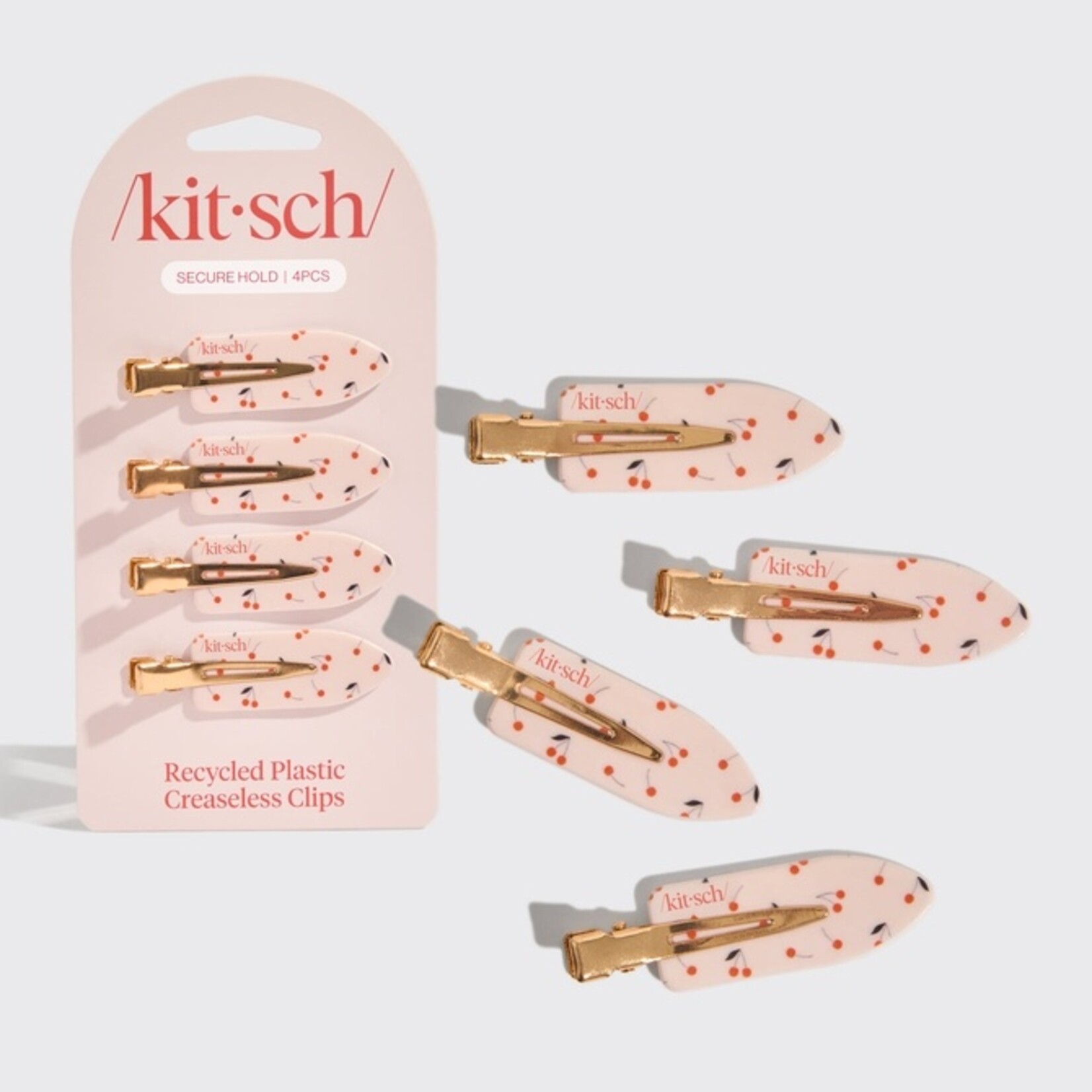 Kitsch Cherry Print Creaseless Clips