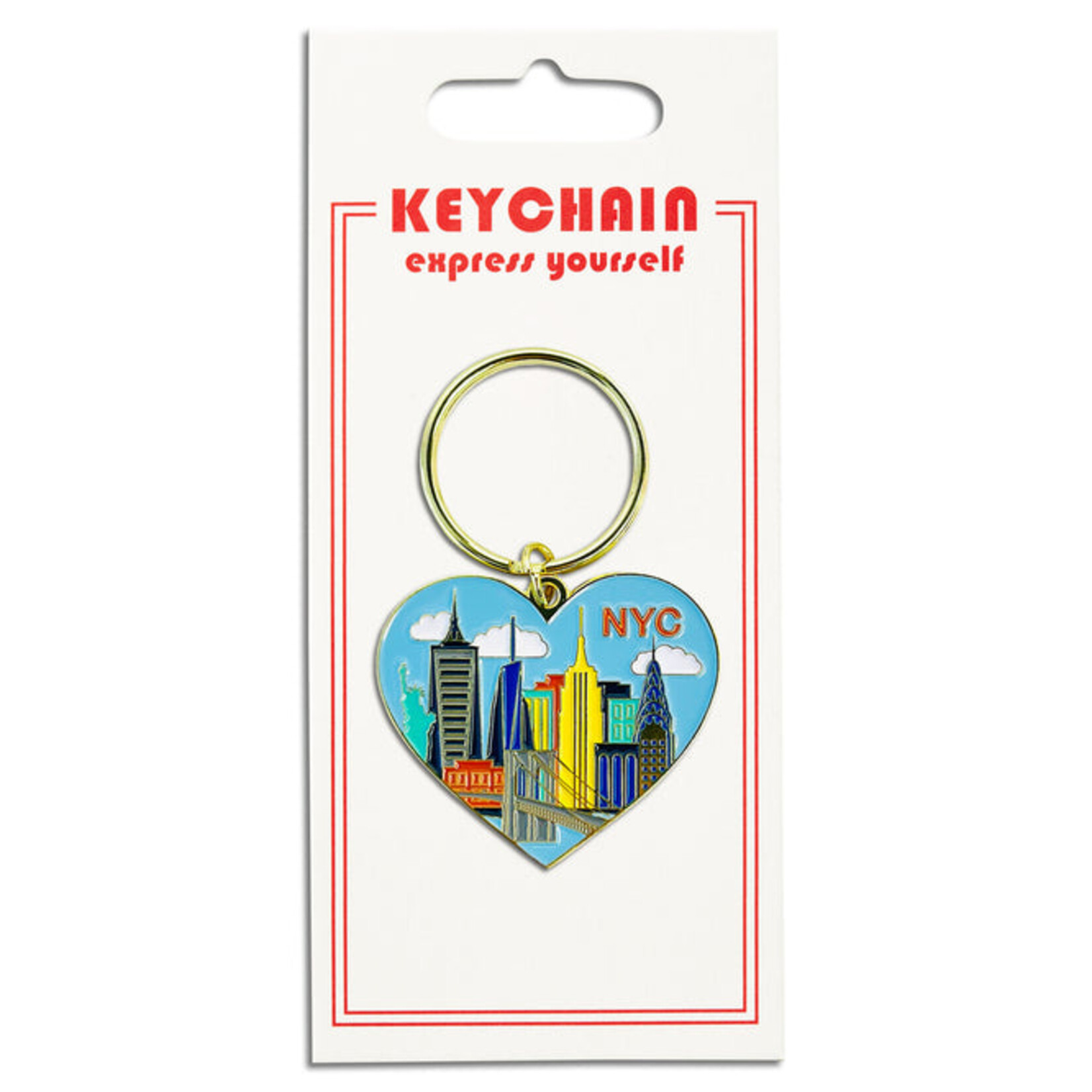 The Found NYC Skyline Heart Keychain