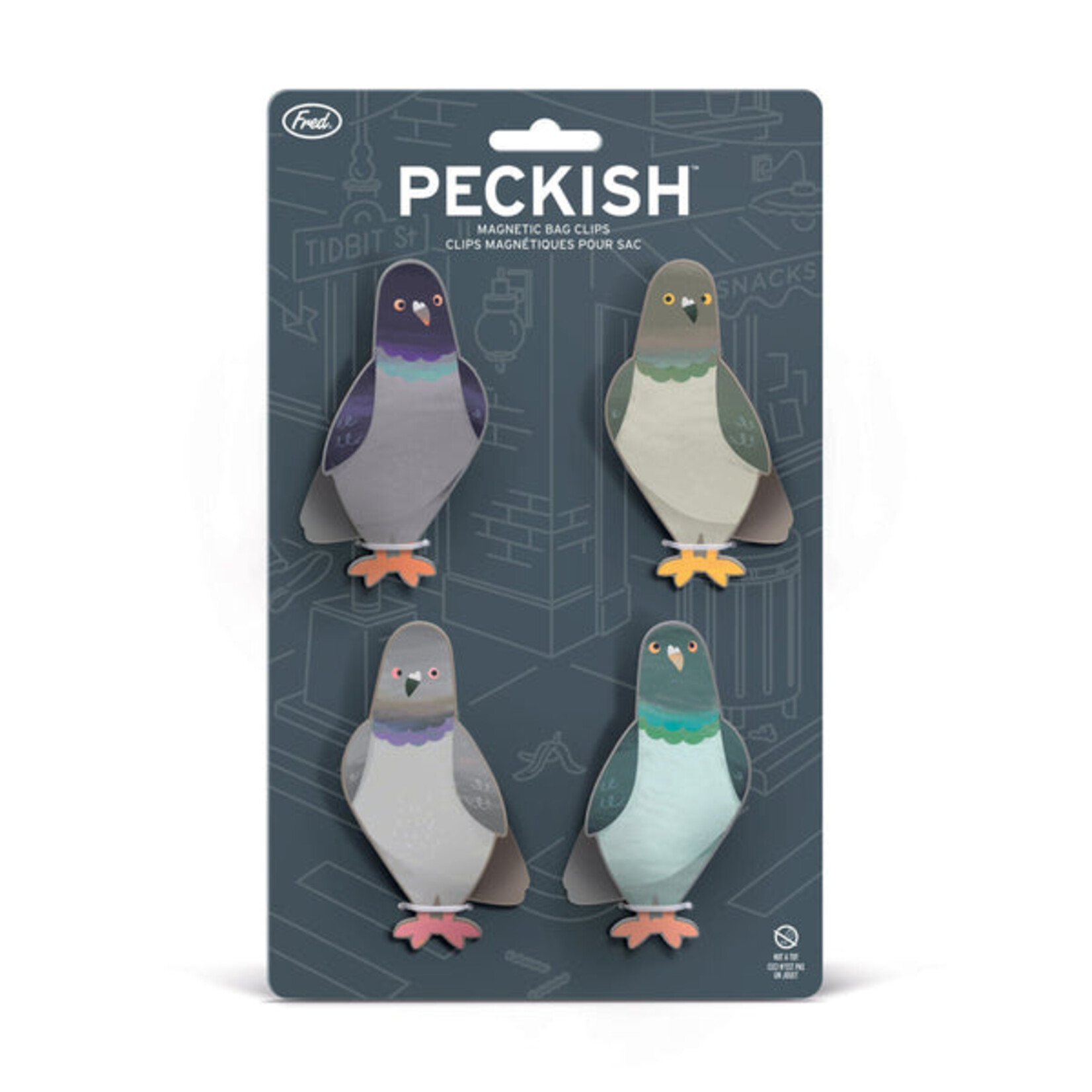 Peckish Pigeon Bag Clips
