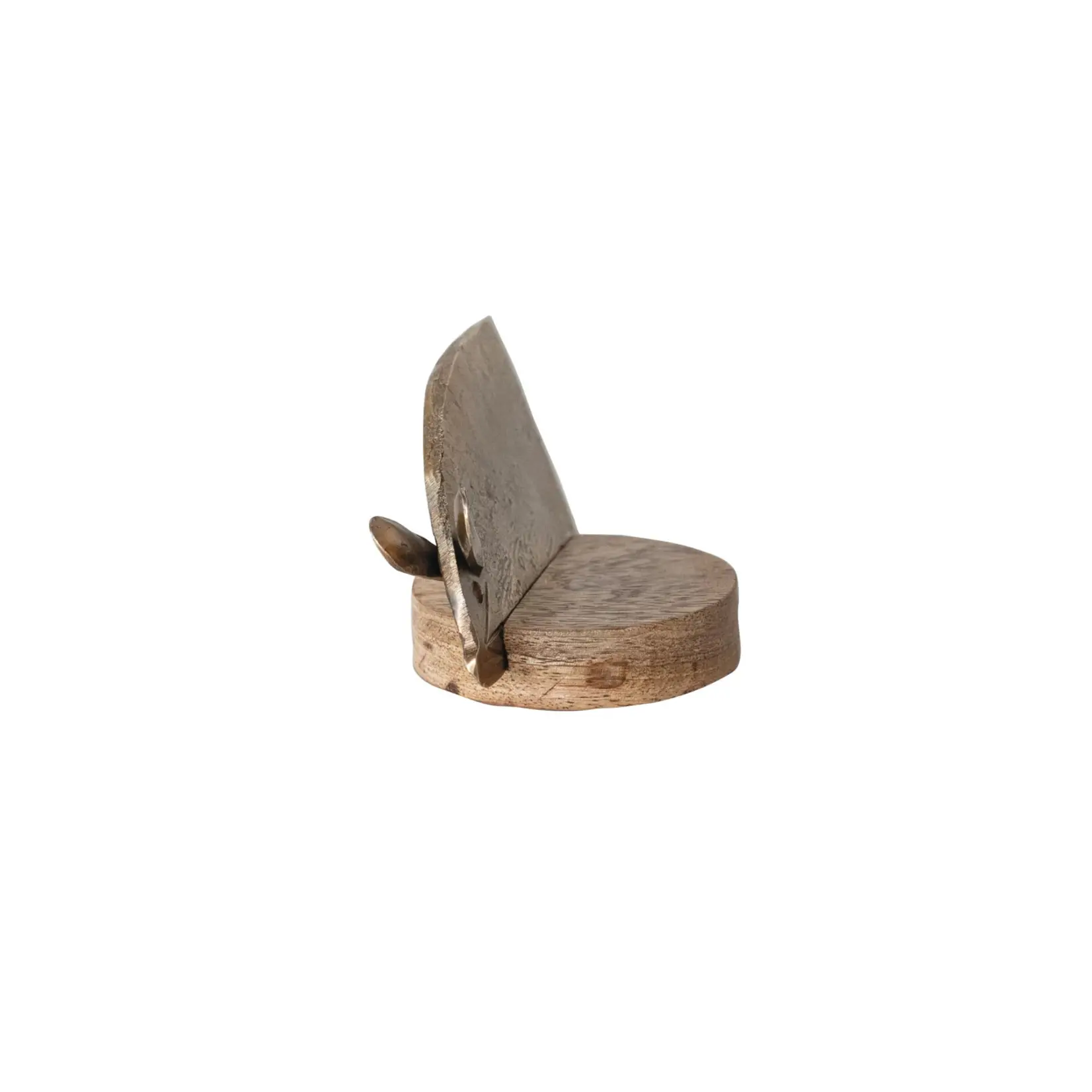Metal Mouse Cheese Knife & Mango Wood Stand