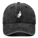 Pigeon Baseball Hat in Black