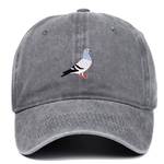 Pigeon Baseball Hat in Grey