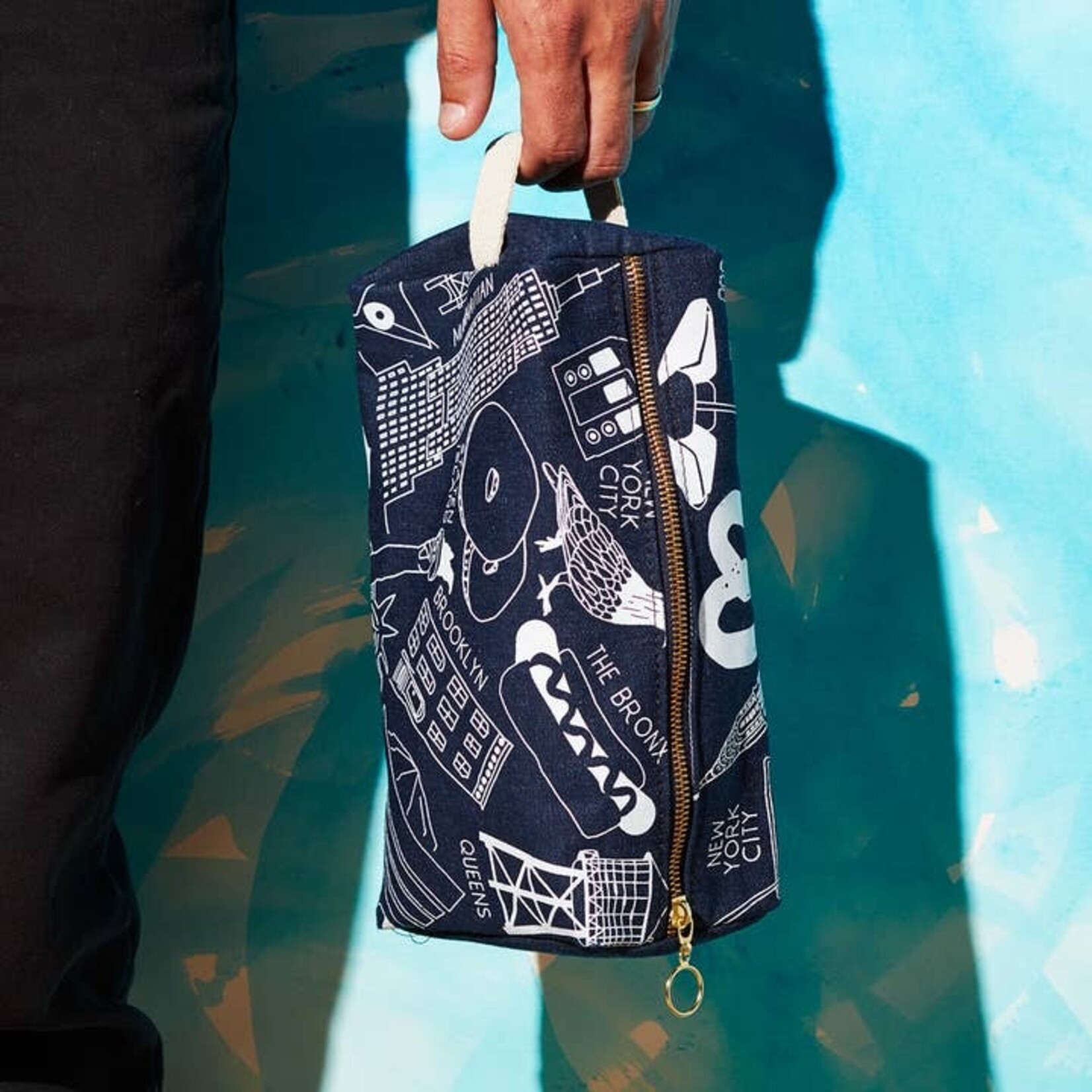 NYC Denim Dopp Kit