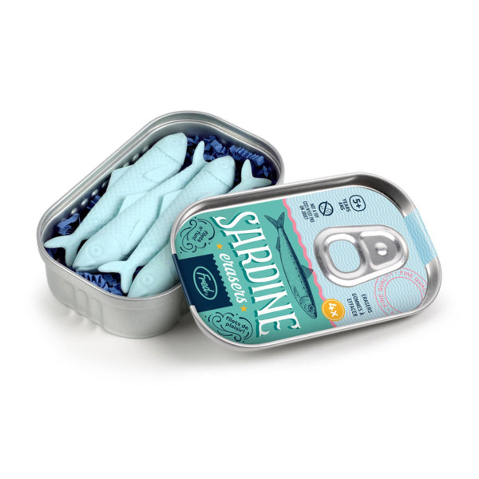 Fred & Friends Sardine Erasers Tin