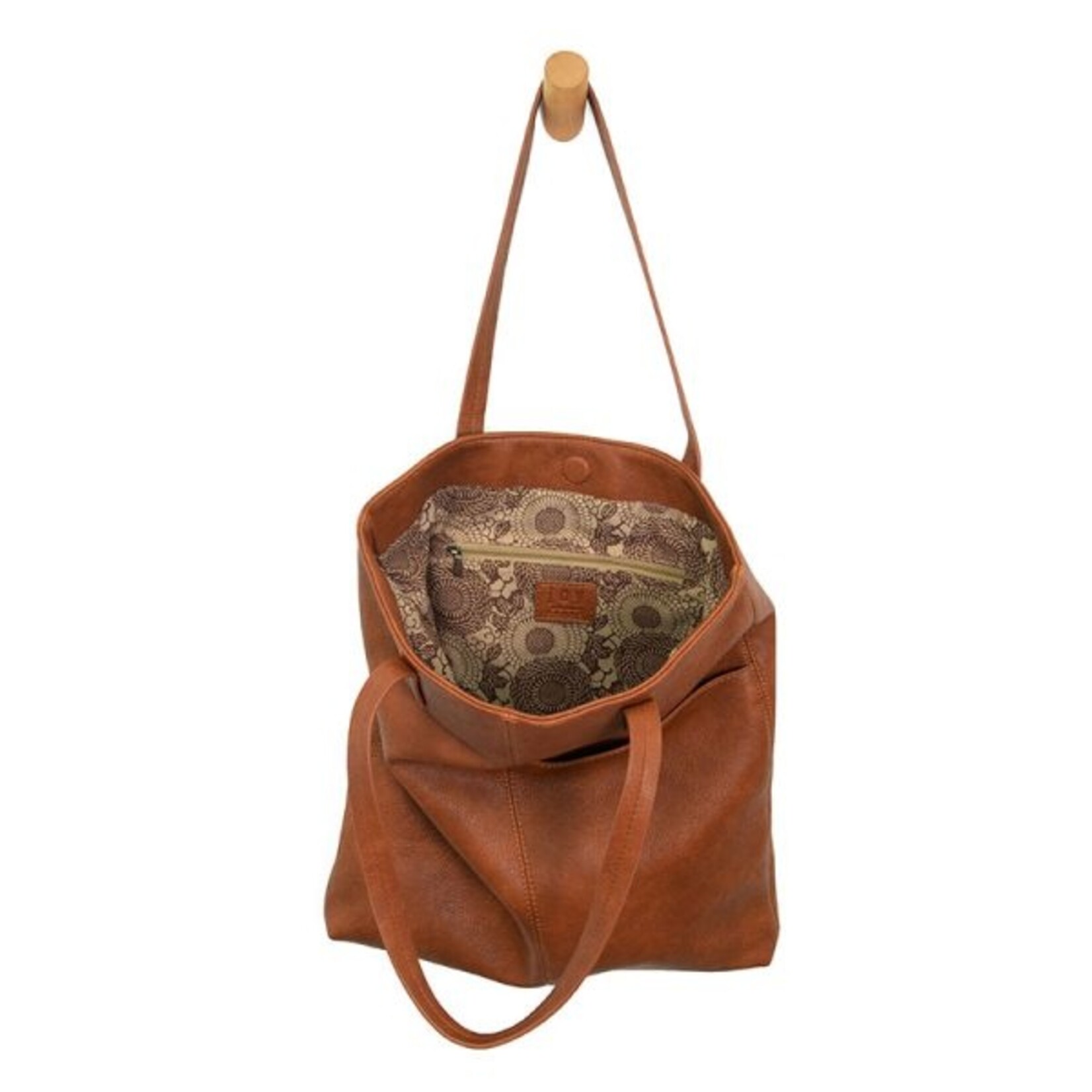 Joy Accessories Tabitha Magazine Tote in Saddle