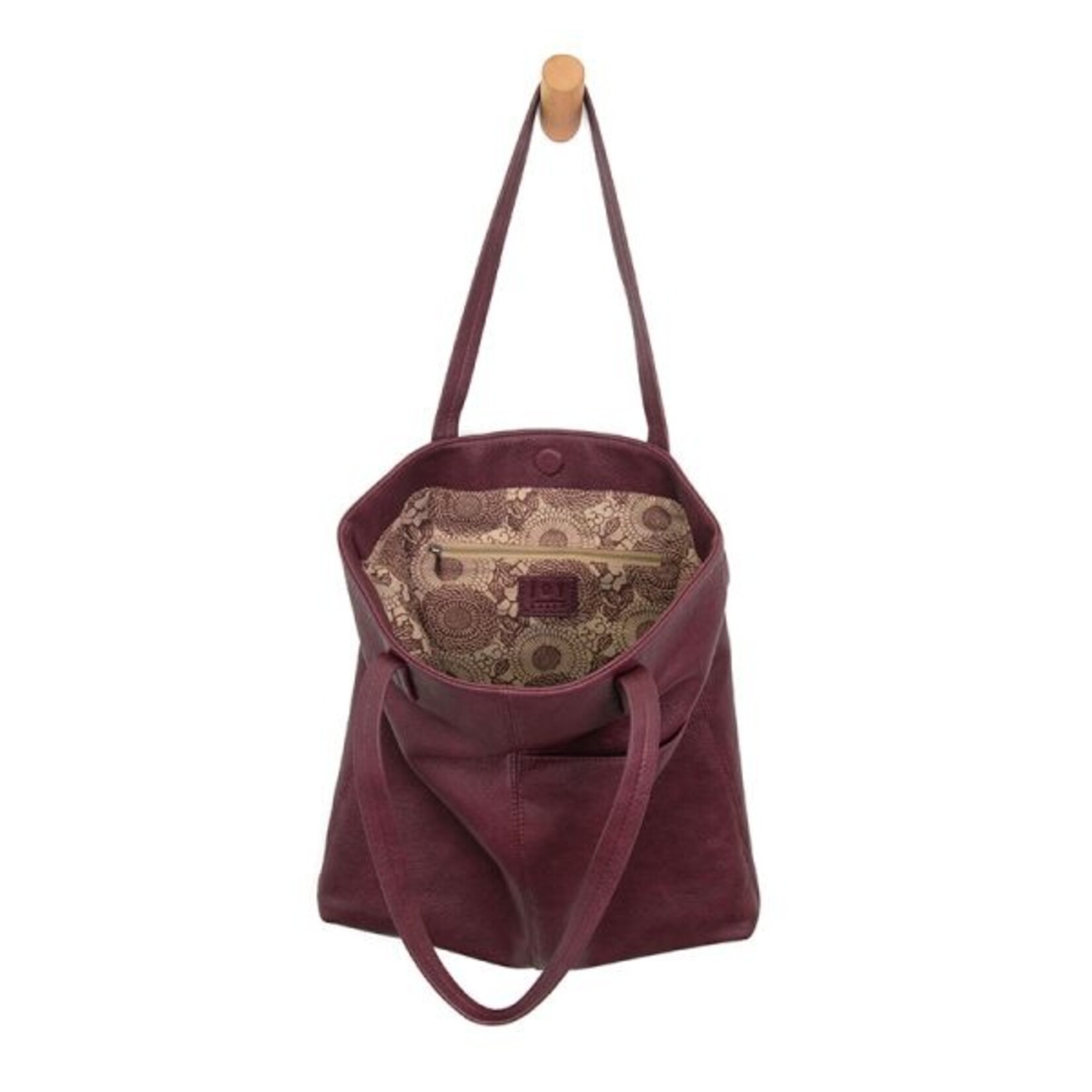 Joy Accessories Tabitha Magazine Tote in Plum