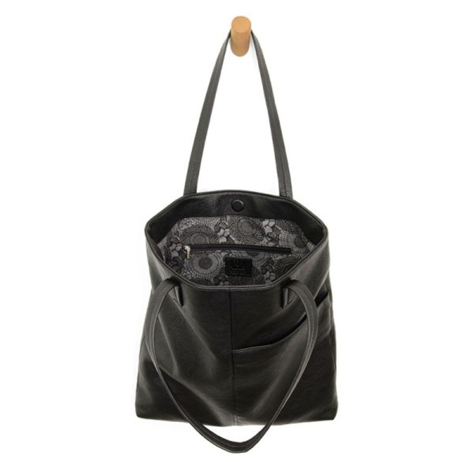 Joy Accessories Tabitha Magazine Tote in Black