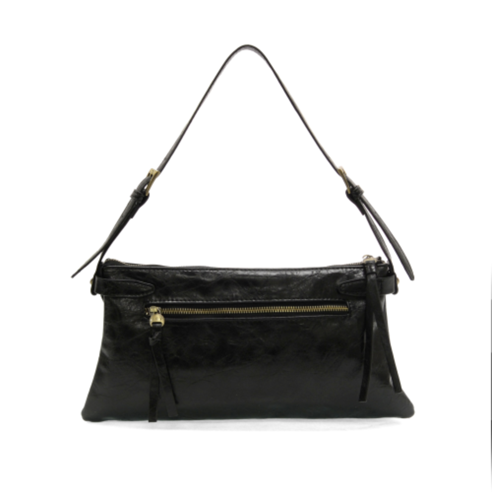 Joy Accessories Eve Trapeze Shoulder Bag in Black