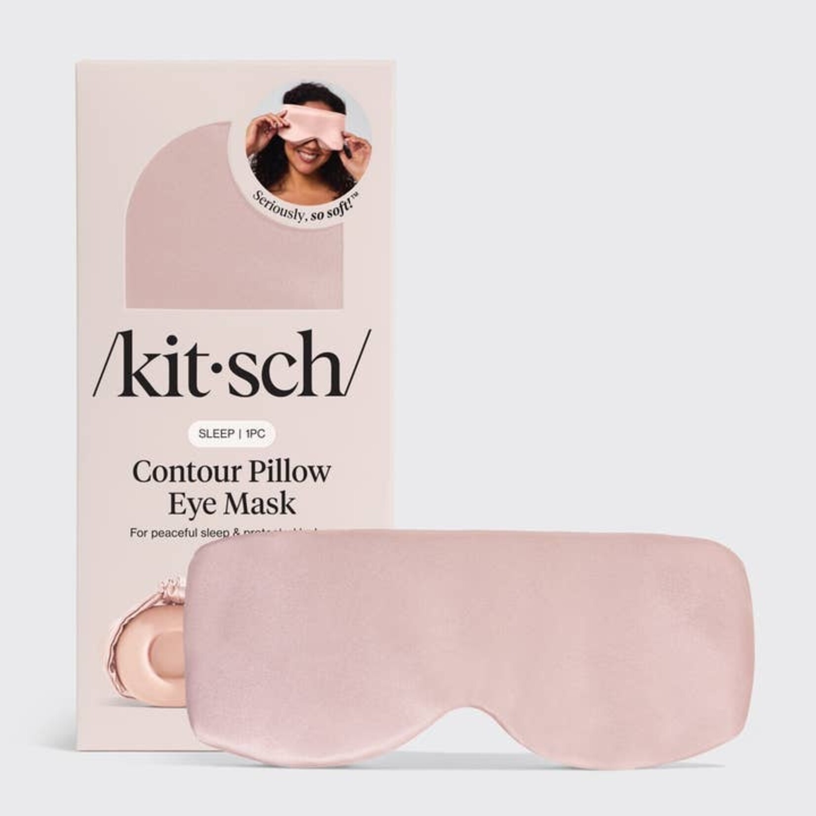 Kitsch Contour Pillow Eye Mask in Blush