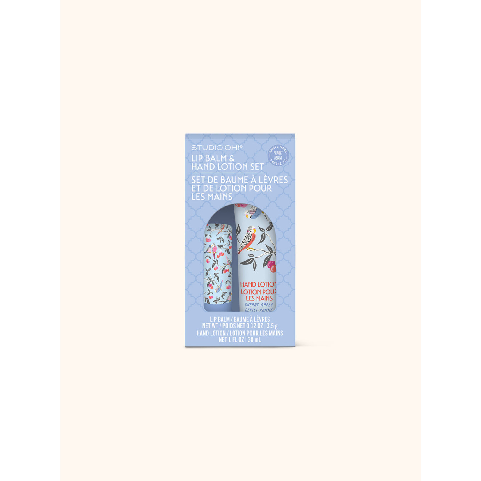 Studio oh! Lip Balm & Lotion Set in Cherry Birds