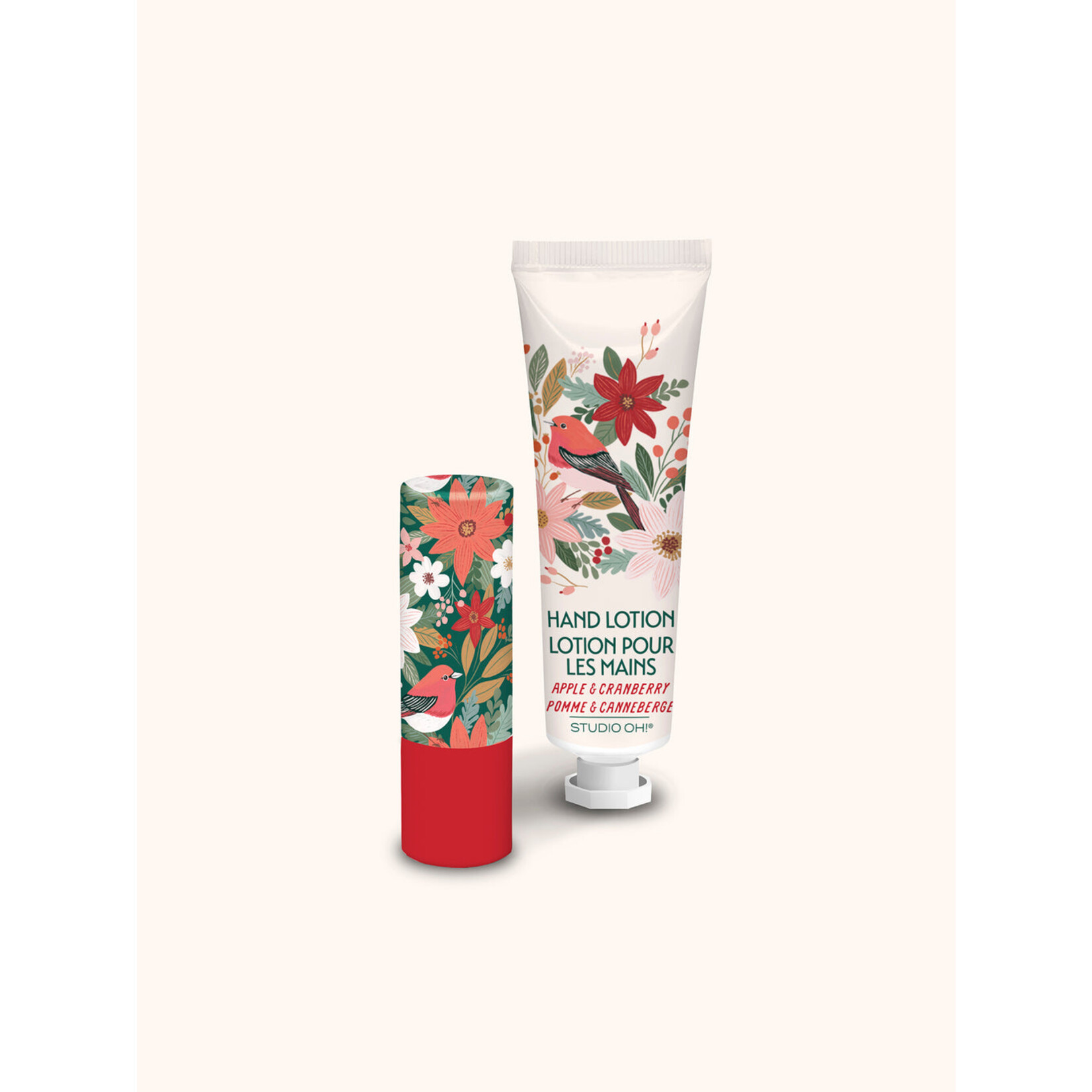 Studio oh! Lip Balm & Lotion Set in Apple and Cranberry