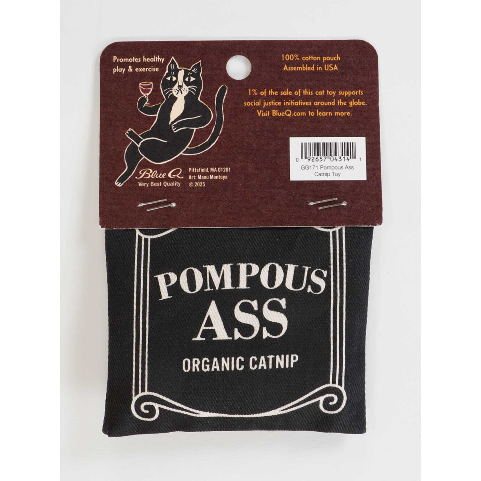 Blue Q Cat Nip Toy - Pompous Ass