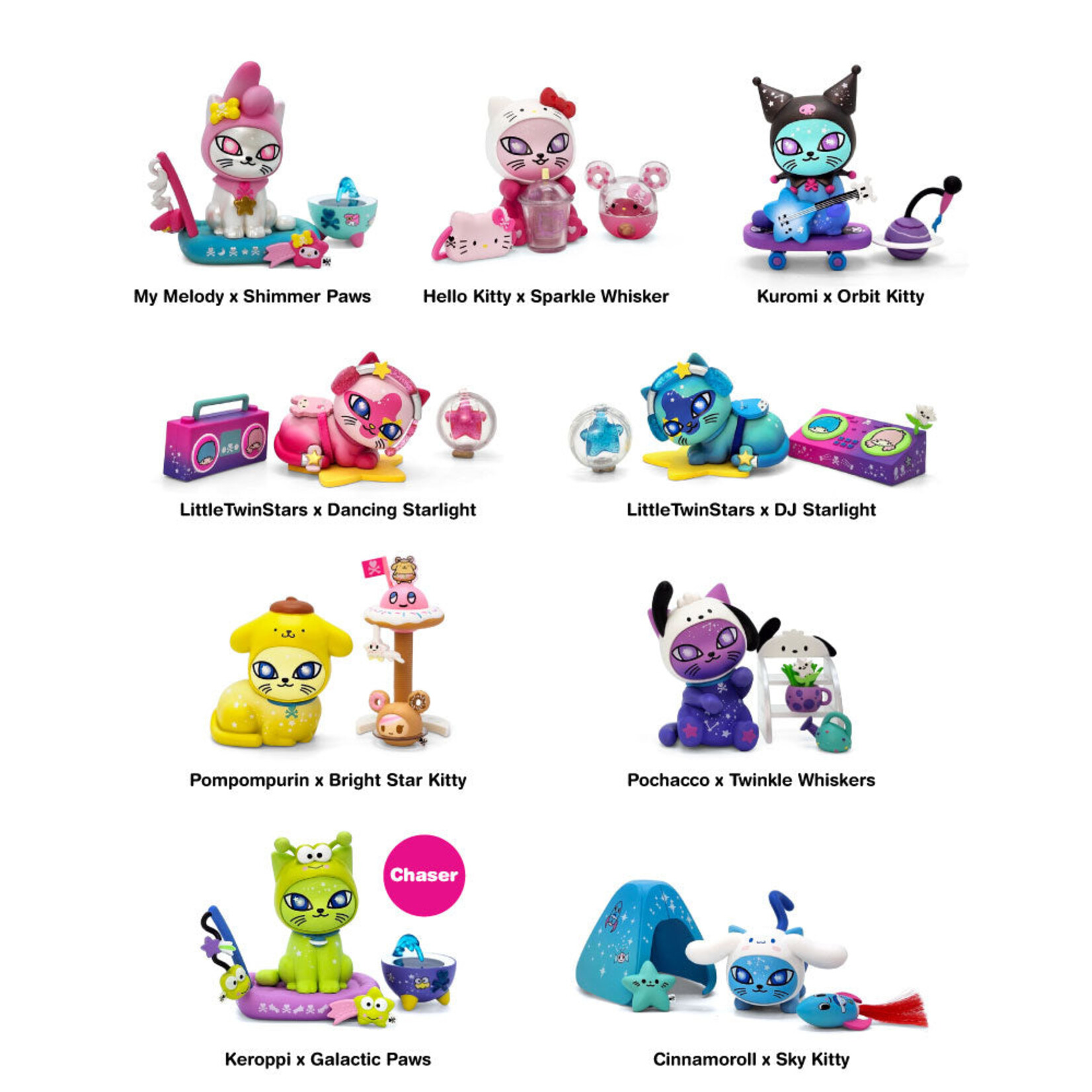 Tokidoki Galactic Cats x Hello Kitty and Friends