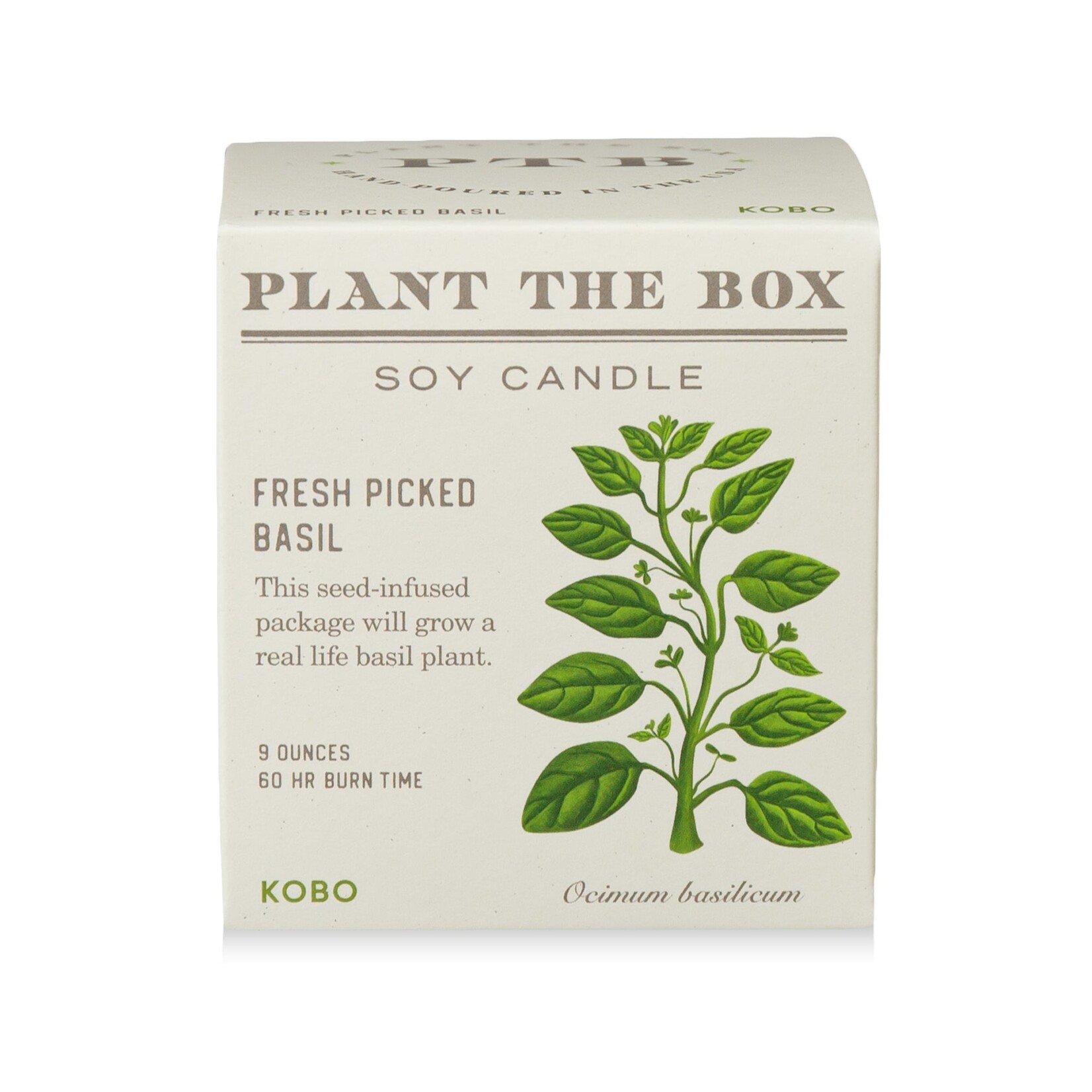 Kobo Candles Fresh Basil Kobo Seed Candle