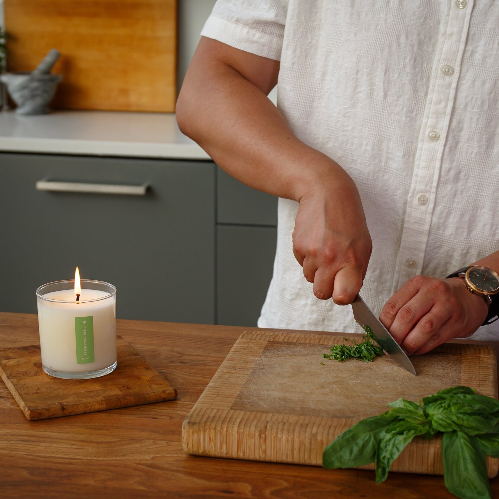 Kobo Candles Fresh Basil Kobo Seed Candle