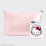 Kitsch Hello Kitty Satin Pillowcase in Solid Pink Kitty Face