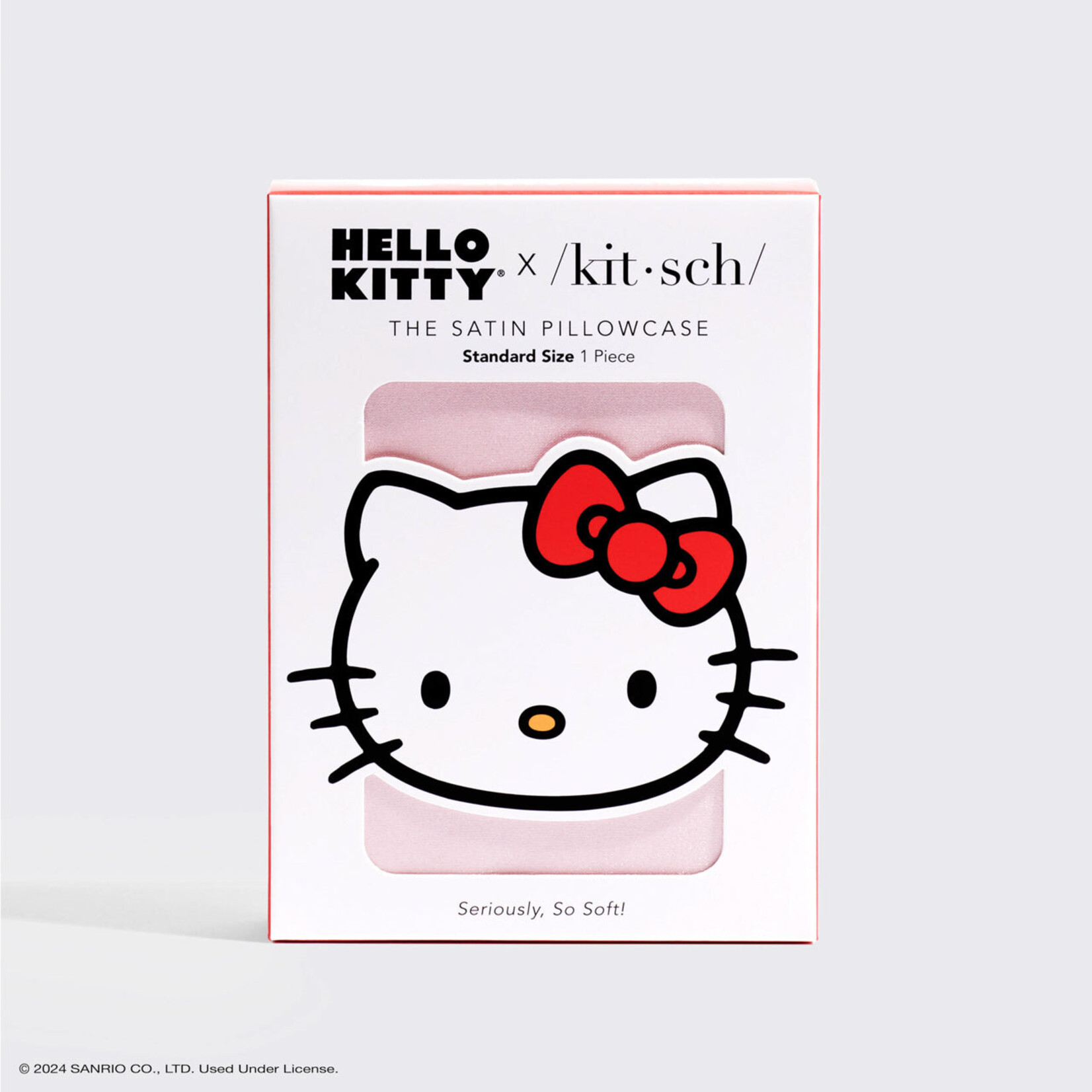 Kitsch Hello Kitty Satin Pillowcase - Solid Pink Kitty Face