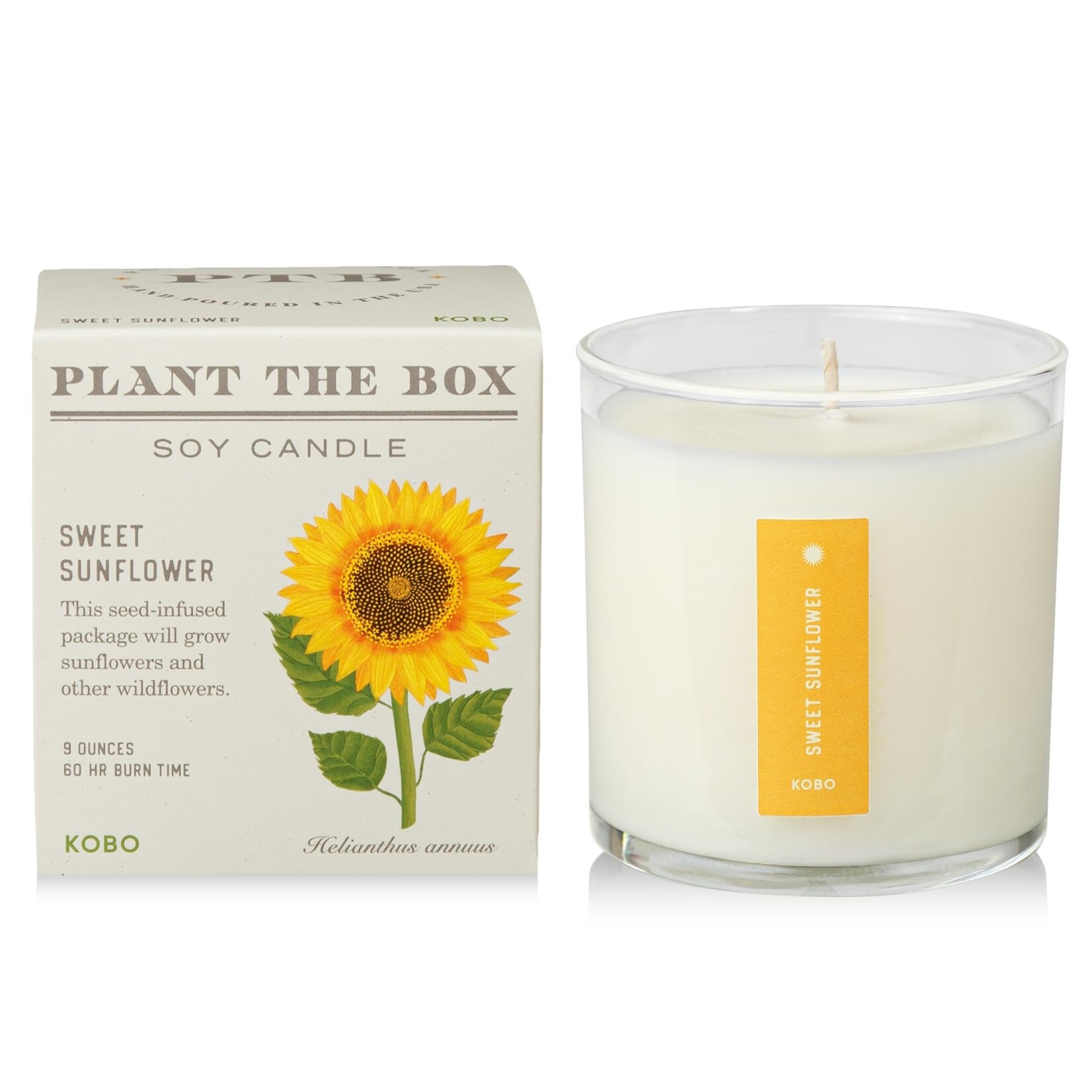 Kobo Candles Sweet Sunflower Kobo Seed Candle