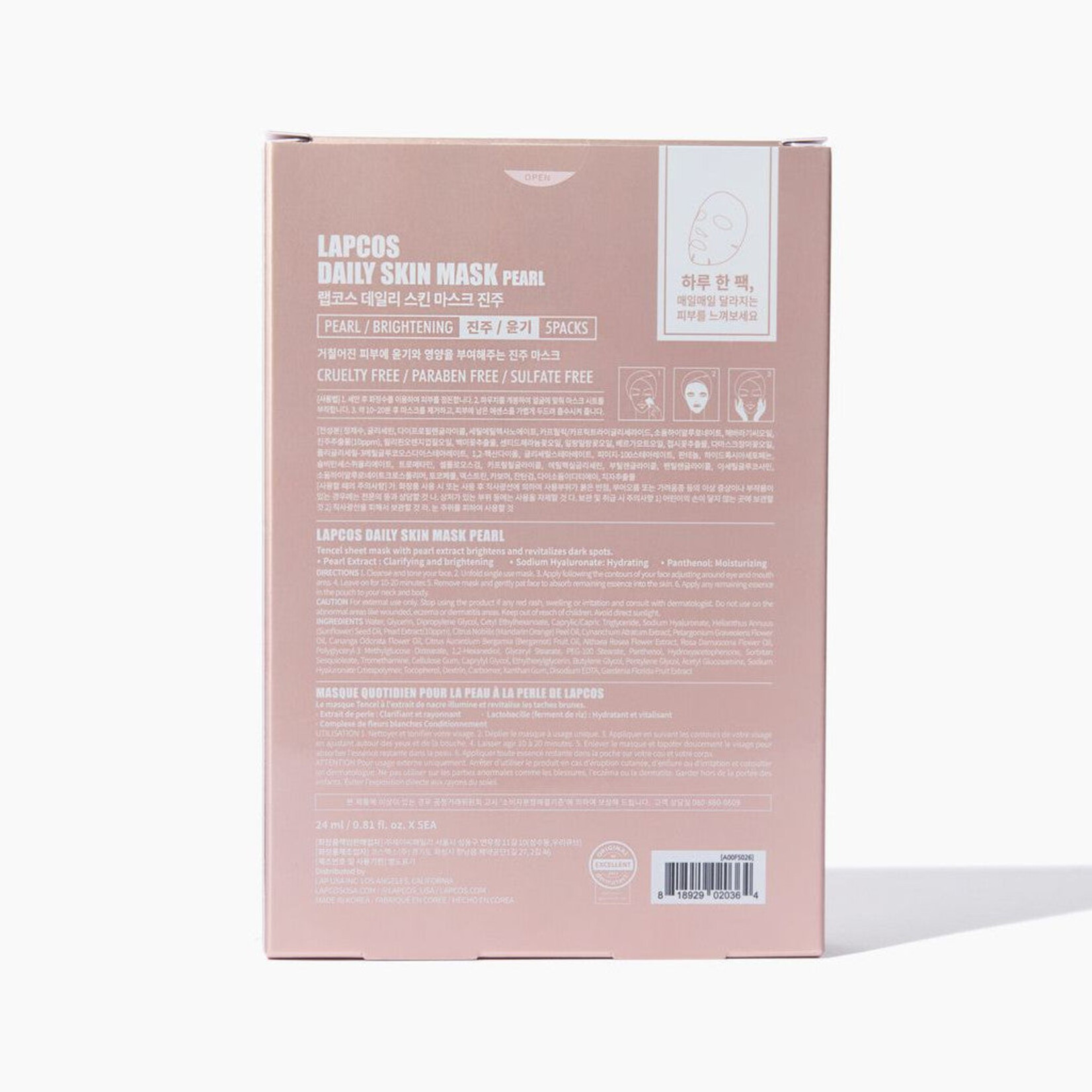 LAPCOS Pearl Daily Sheet Mask Pack