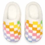 living royal Rainbow Checker Slippers Medium