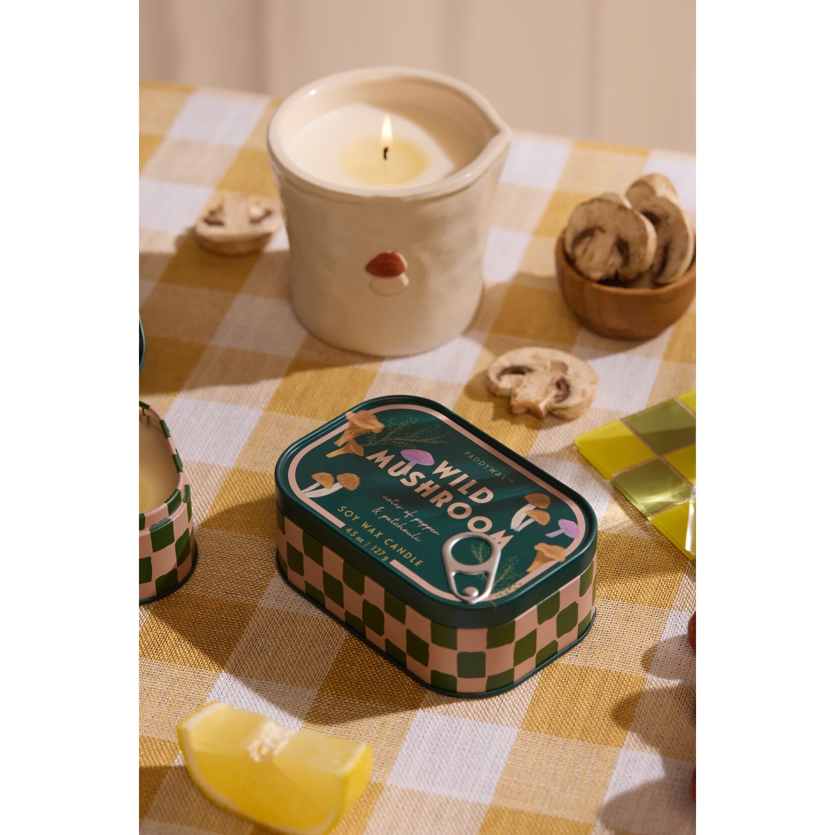 PADDYWAX Wild Mushroom Bistro Tin Candle