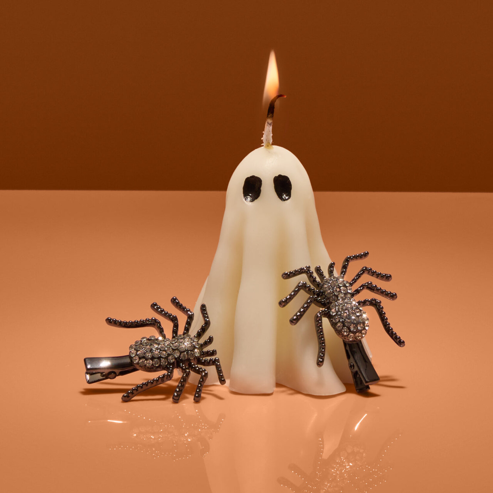 Kitsch Spider Metal Rhinestone Hair Clip Set