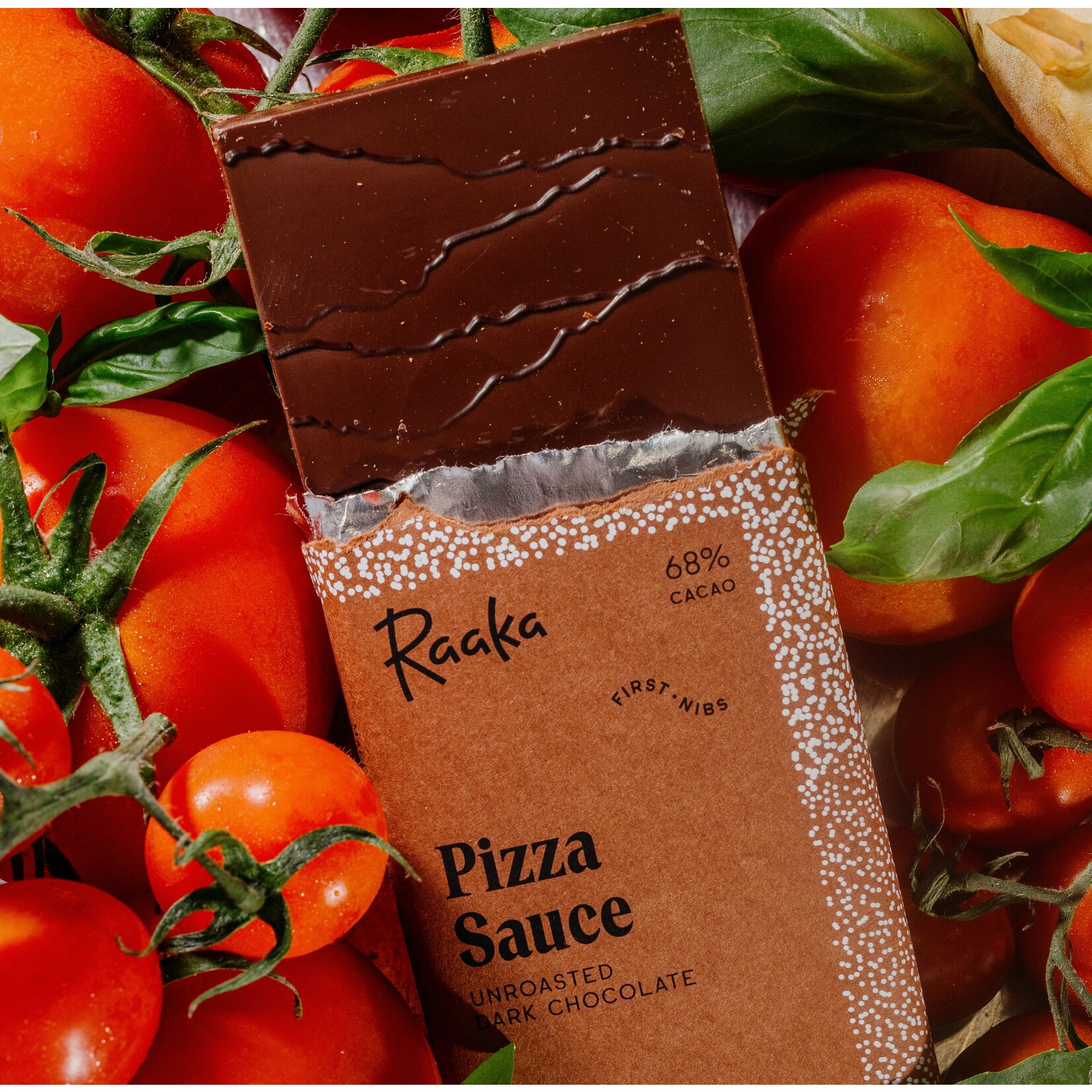 Raaka Pizza Sauce Chocolate Bar