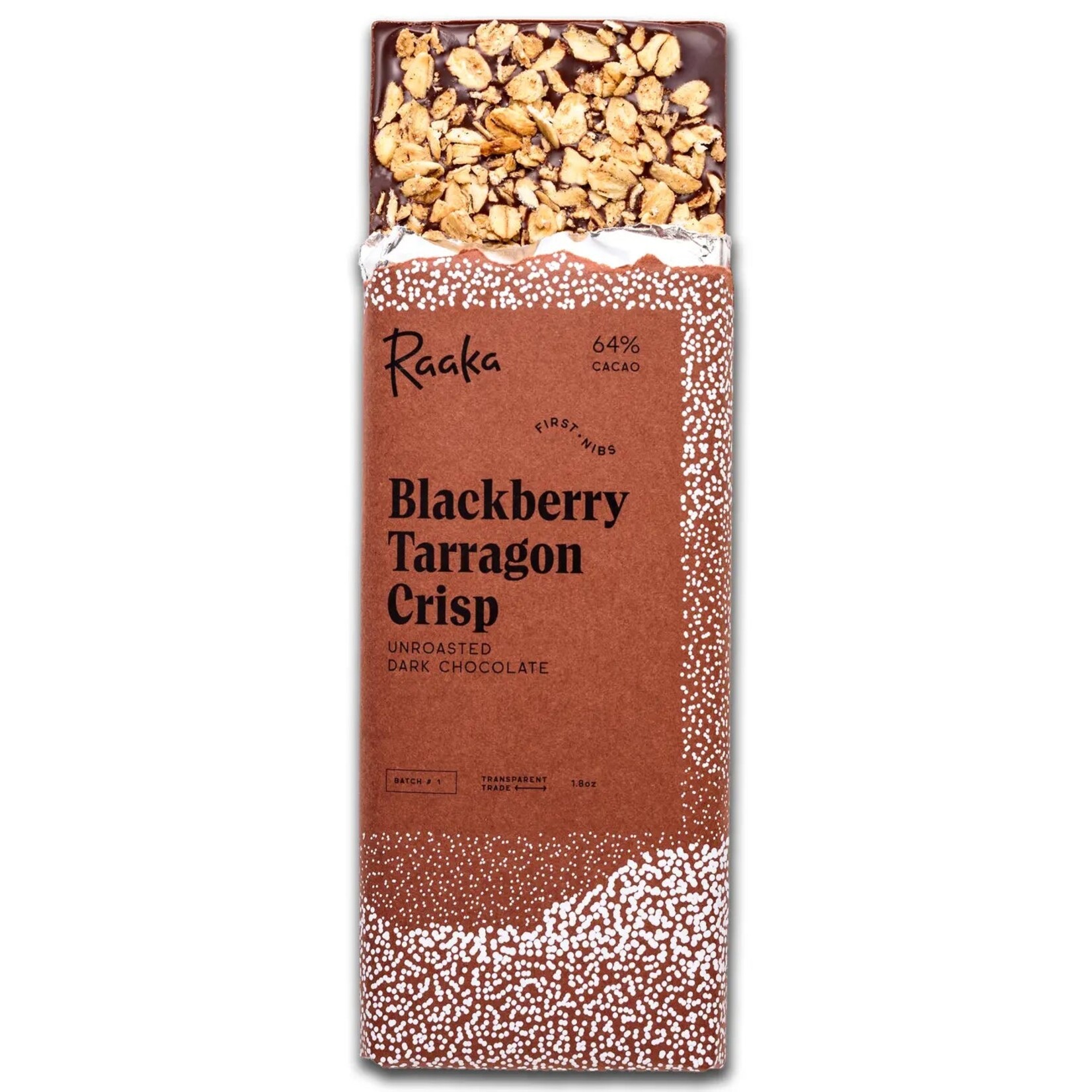 Raaka Blackberry Tarragon Crisp Chocolate Bar