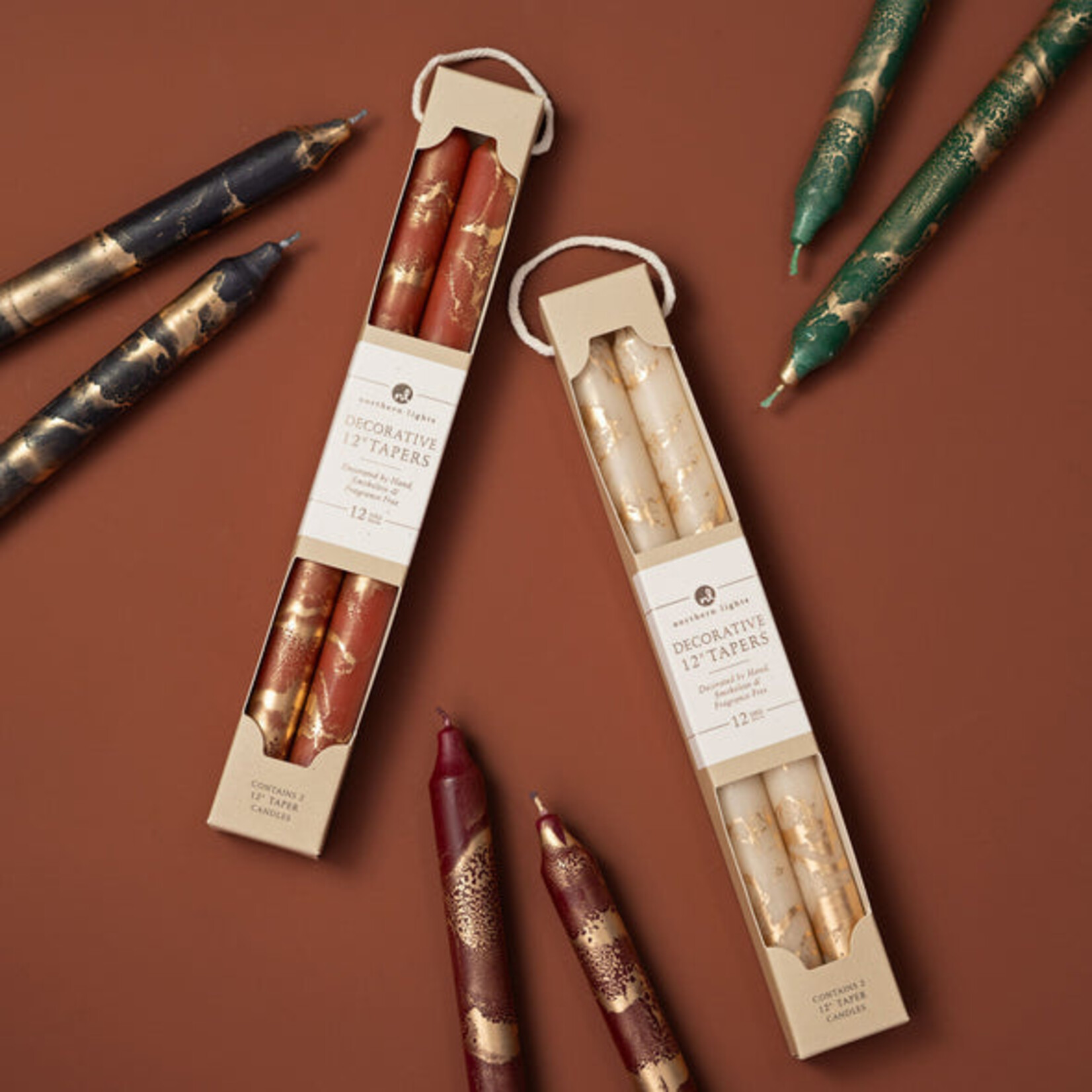 Northern Lights Pure White/Gold Taper Set