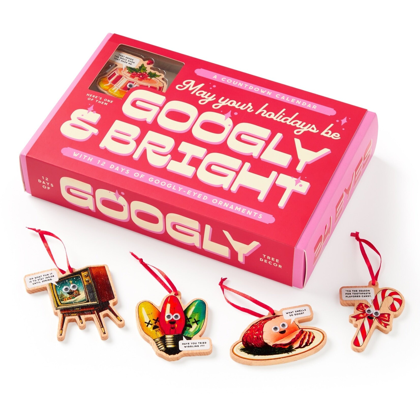 Chronicle Books Googly & Bright Holiday Ornament Countdown Calendar