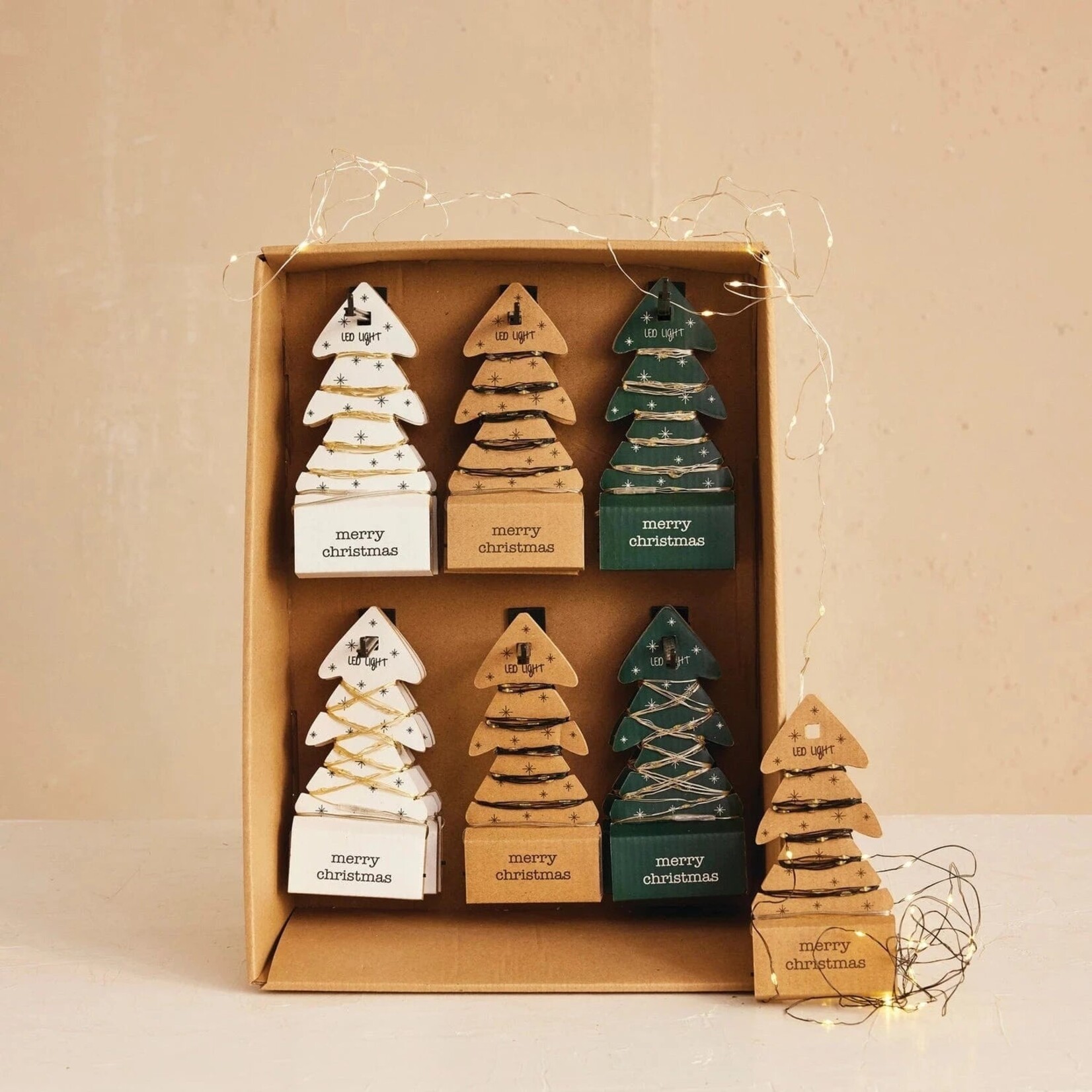 Creative Coop 118" LED String Lights on Tree