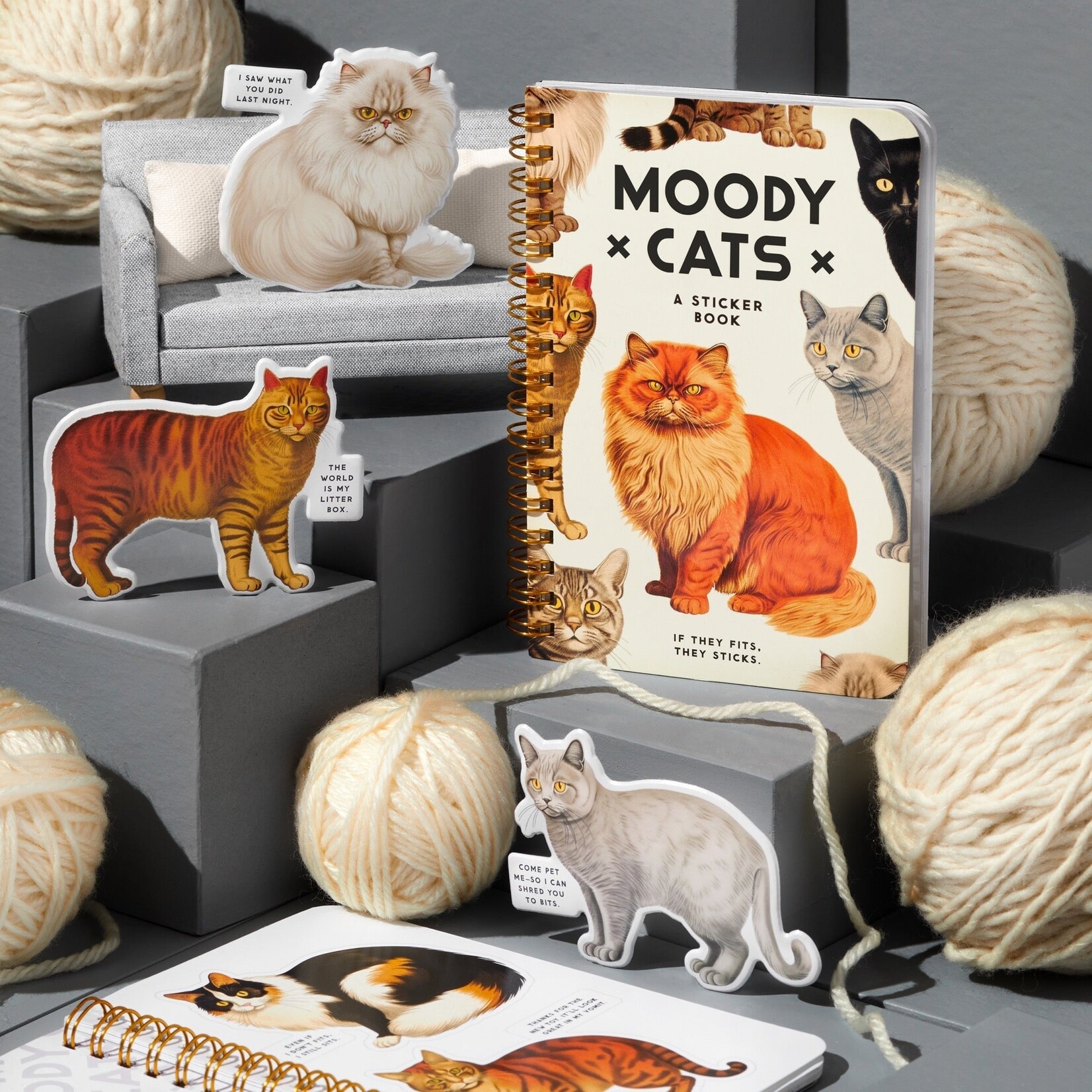 Chronicle Books Moody Cats Sticker Book