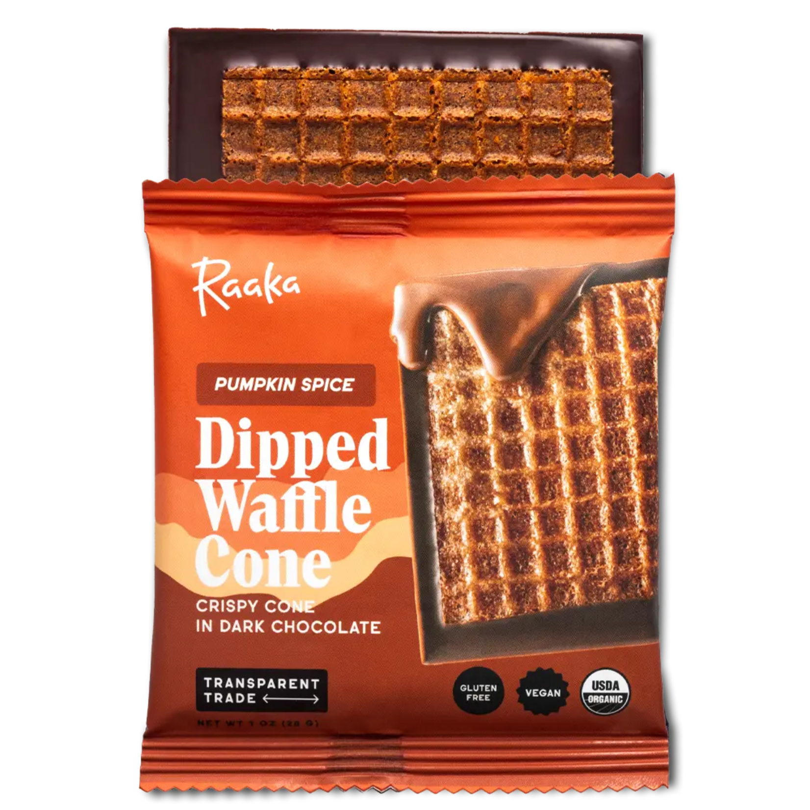 Raaka Pumpkin Spice Dipped Waffle Cone Bar