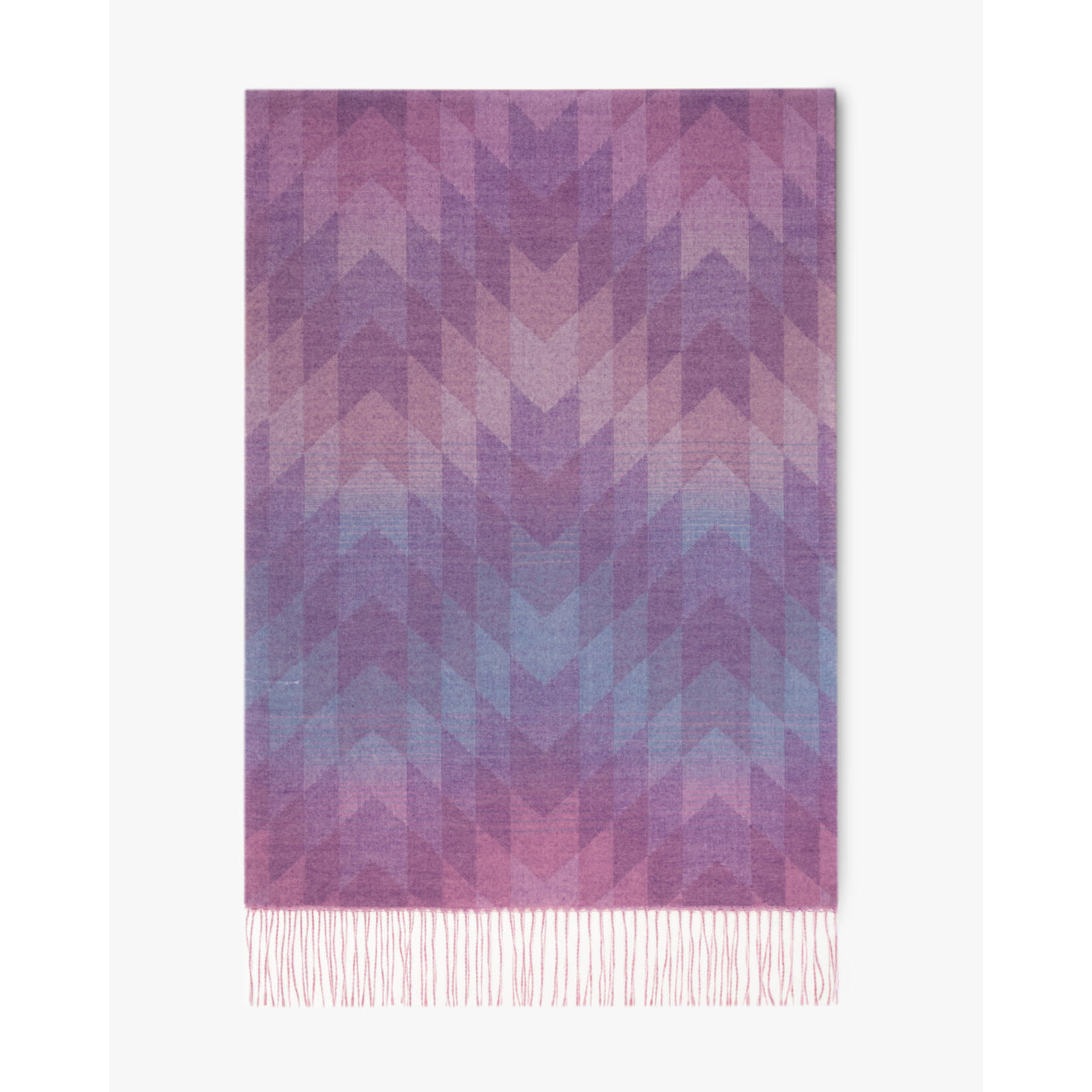 Original USA Gradient Chevron Fringe Scarf in Lav/Pink