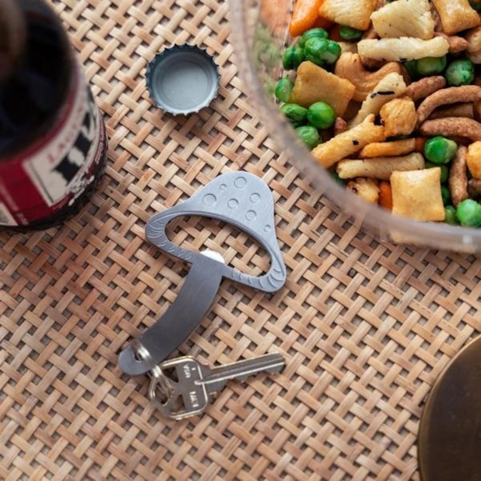 Kikkerland Mushroom Keychain Bottle Opener