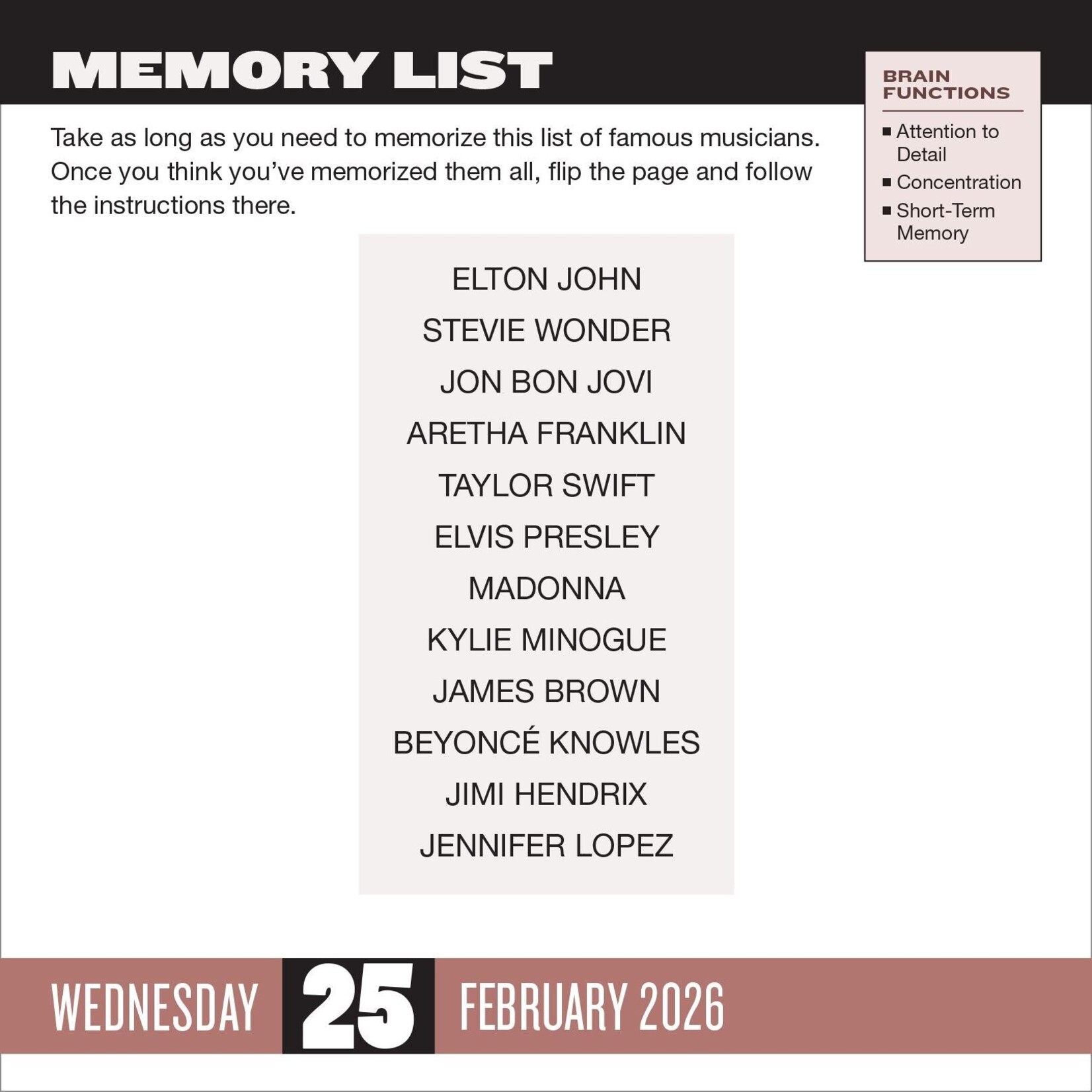 Workman Publishing Brainpower Puzzles Page A Day 2026