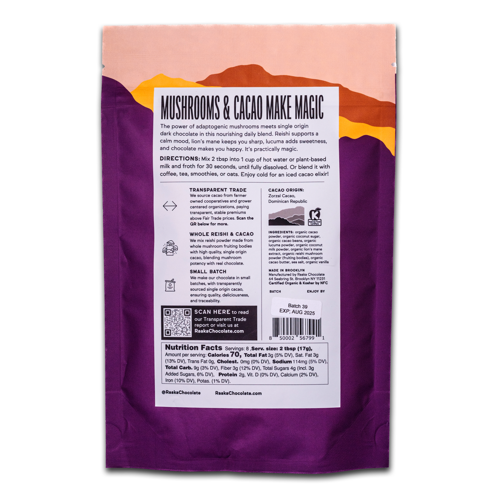 Raaka Cocoa Magic Mushroom Blend