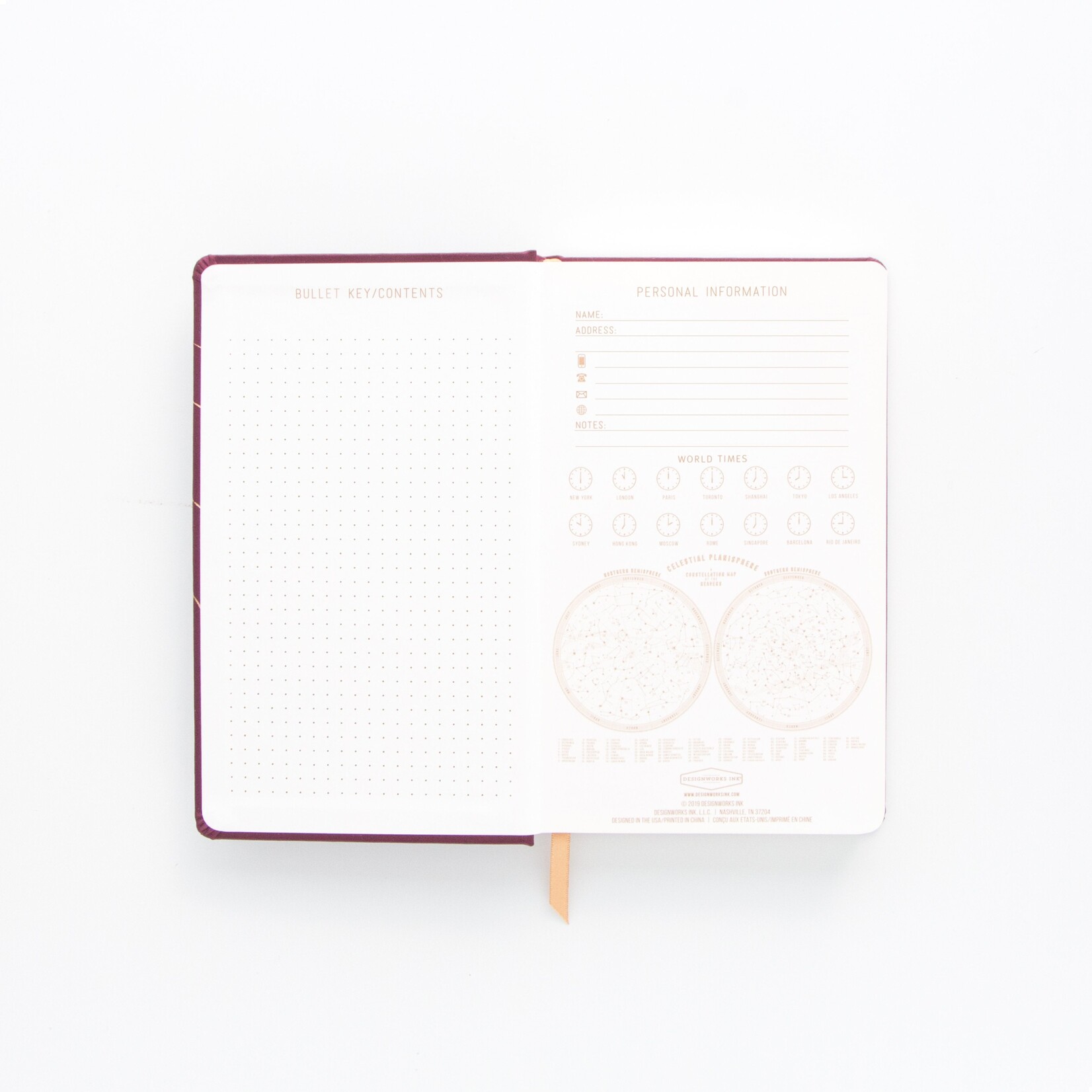 Designworks Ink Burgundy Solar System Satin Journal
