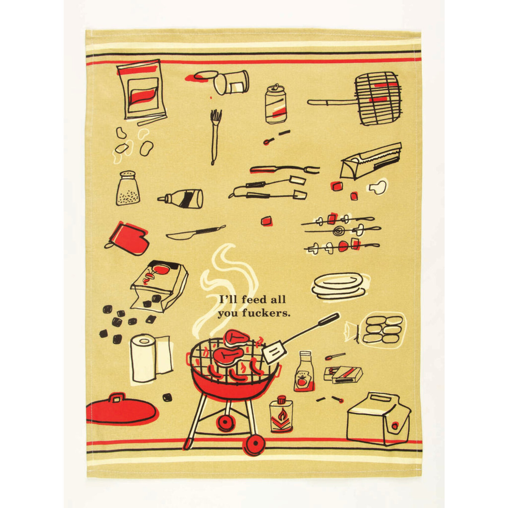 Blue Q Feed You Fuckers Dish Towel