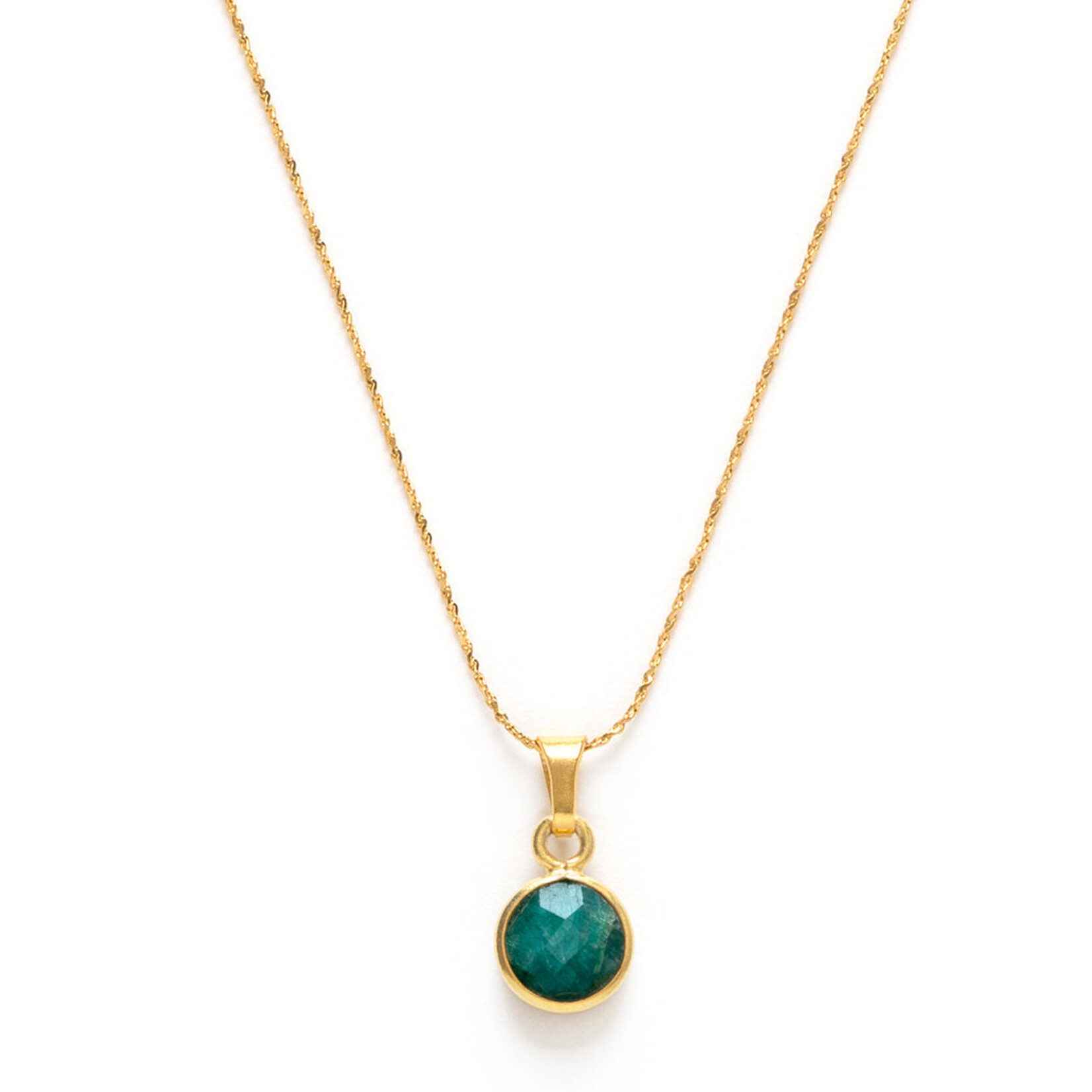 A Mano Emerald Necklace - May Birthstone