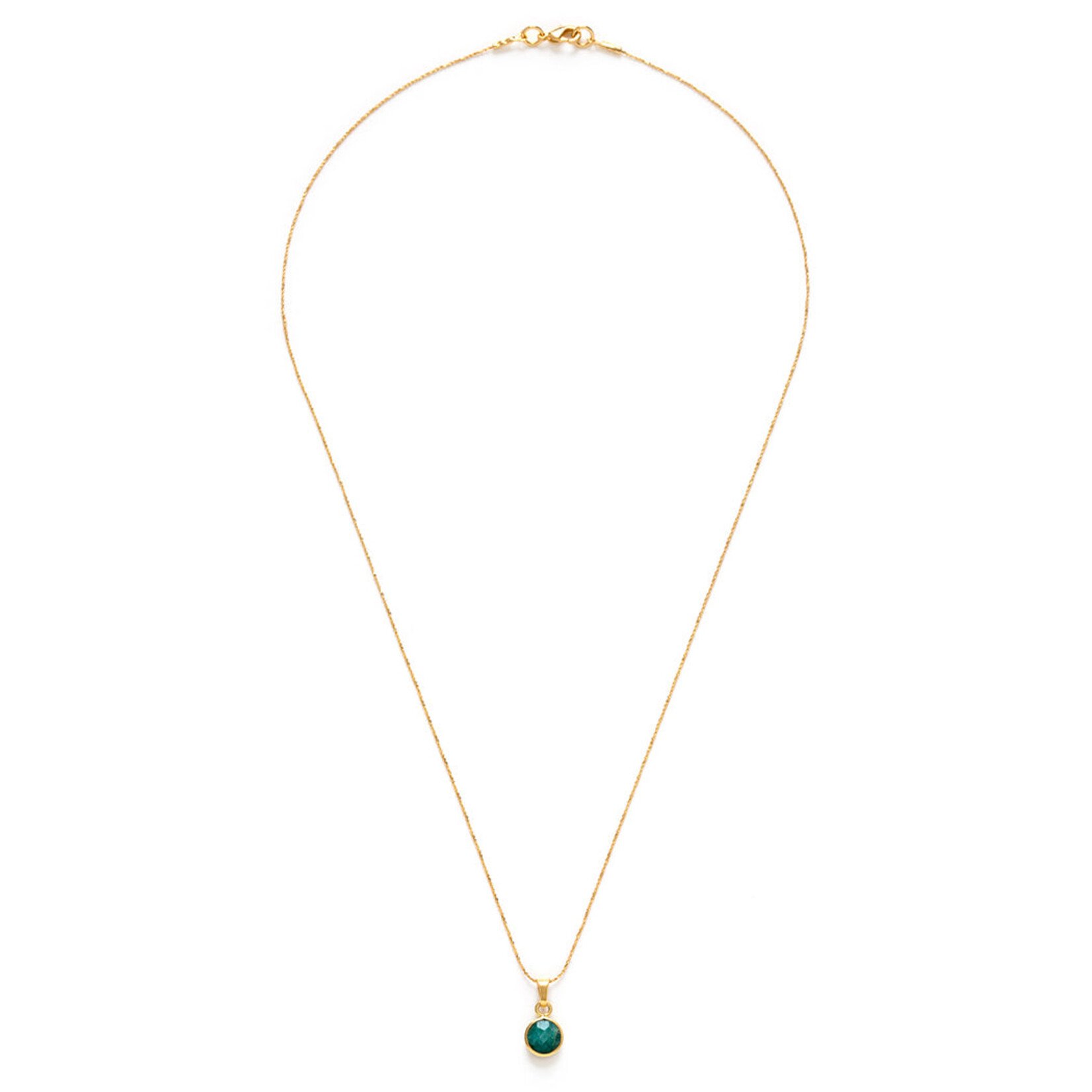 A Mano May Birthstone Necklace - Emerald